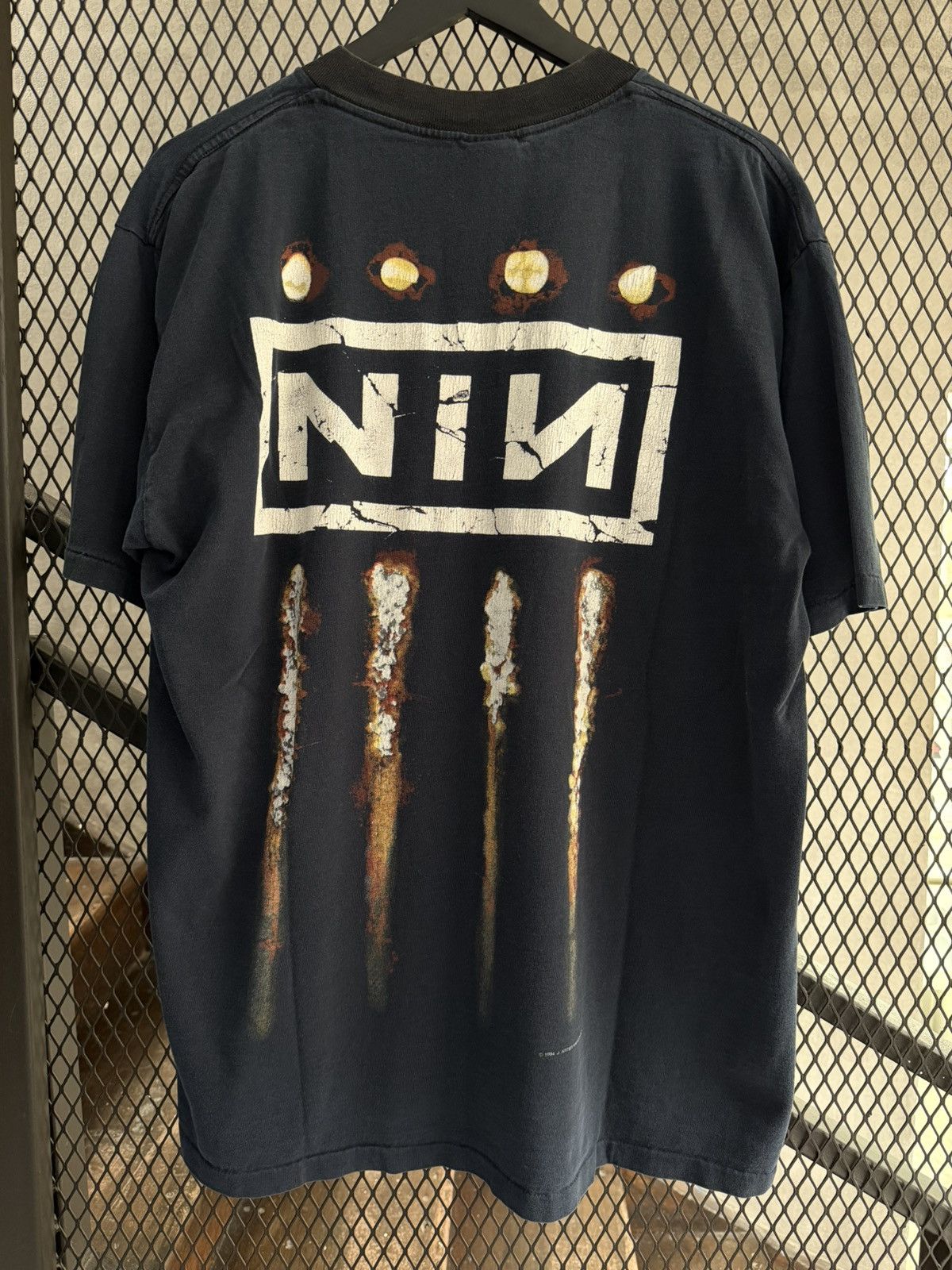 Band Tees Vintage 1994 Nine Inch Nails The Downward Spiral Tee Size US L / EU 52-54 / 3 - 3 Thumbnail