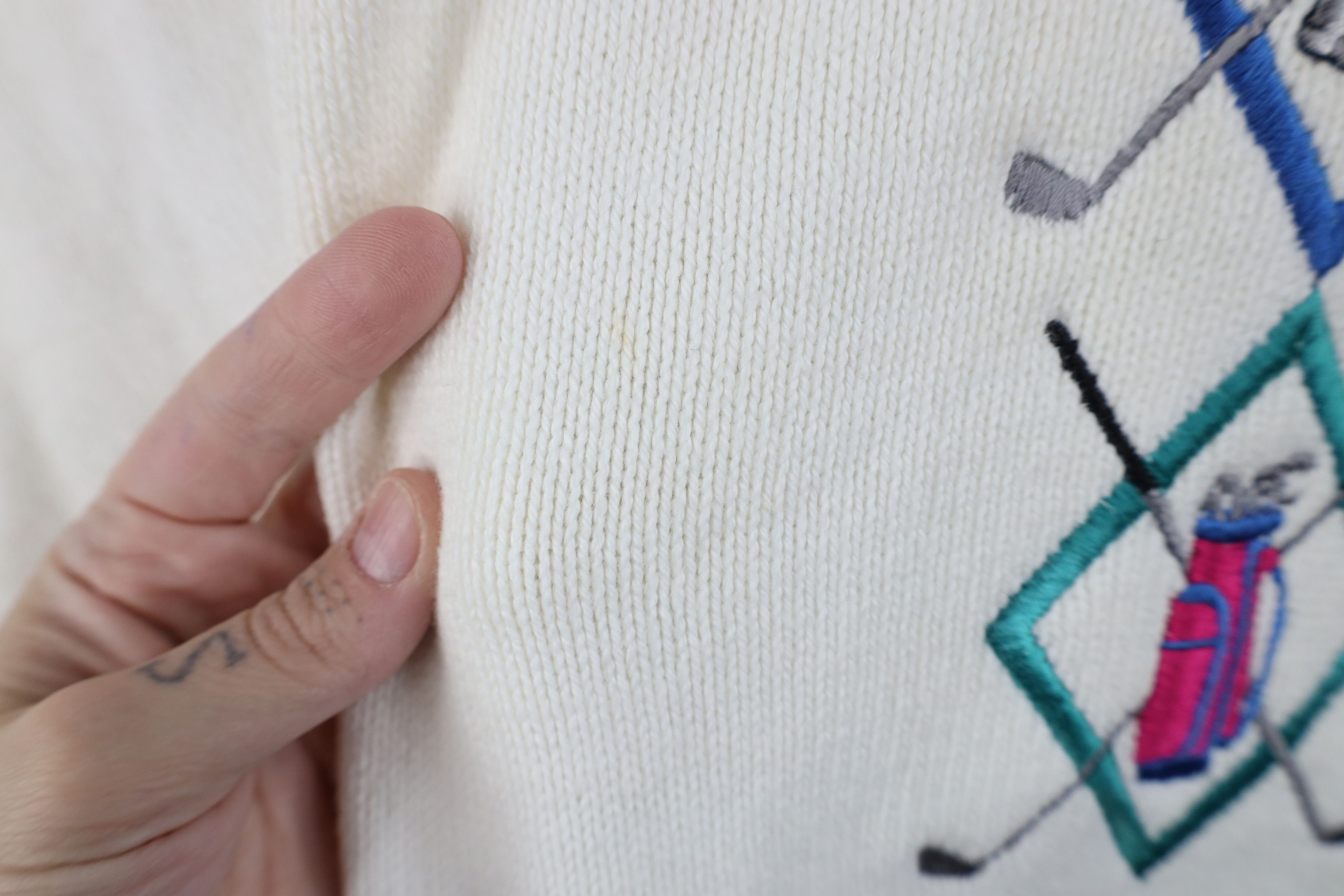Vintage Deadstock Vintage 90s Streetwear Golf Knit Sweater USA Size US L / EU 52-54 / 3 - 6 Thumbnail