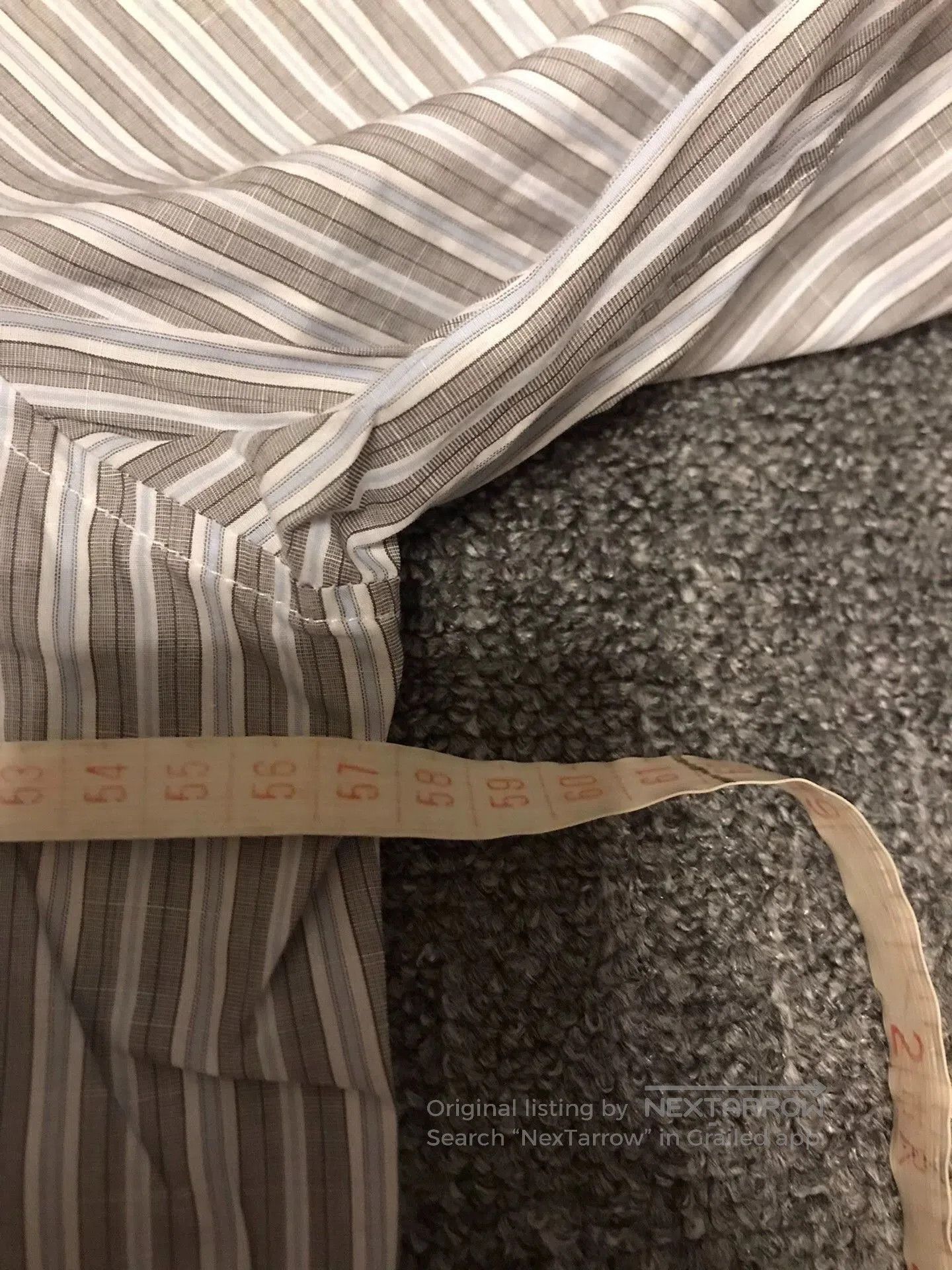 Brunello Cucinelli Brunello Cucinelli Gray Stripe Shirt. Size US XL / EU 56 / 4 - 7 Thumbnail