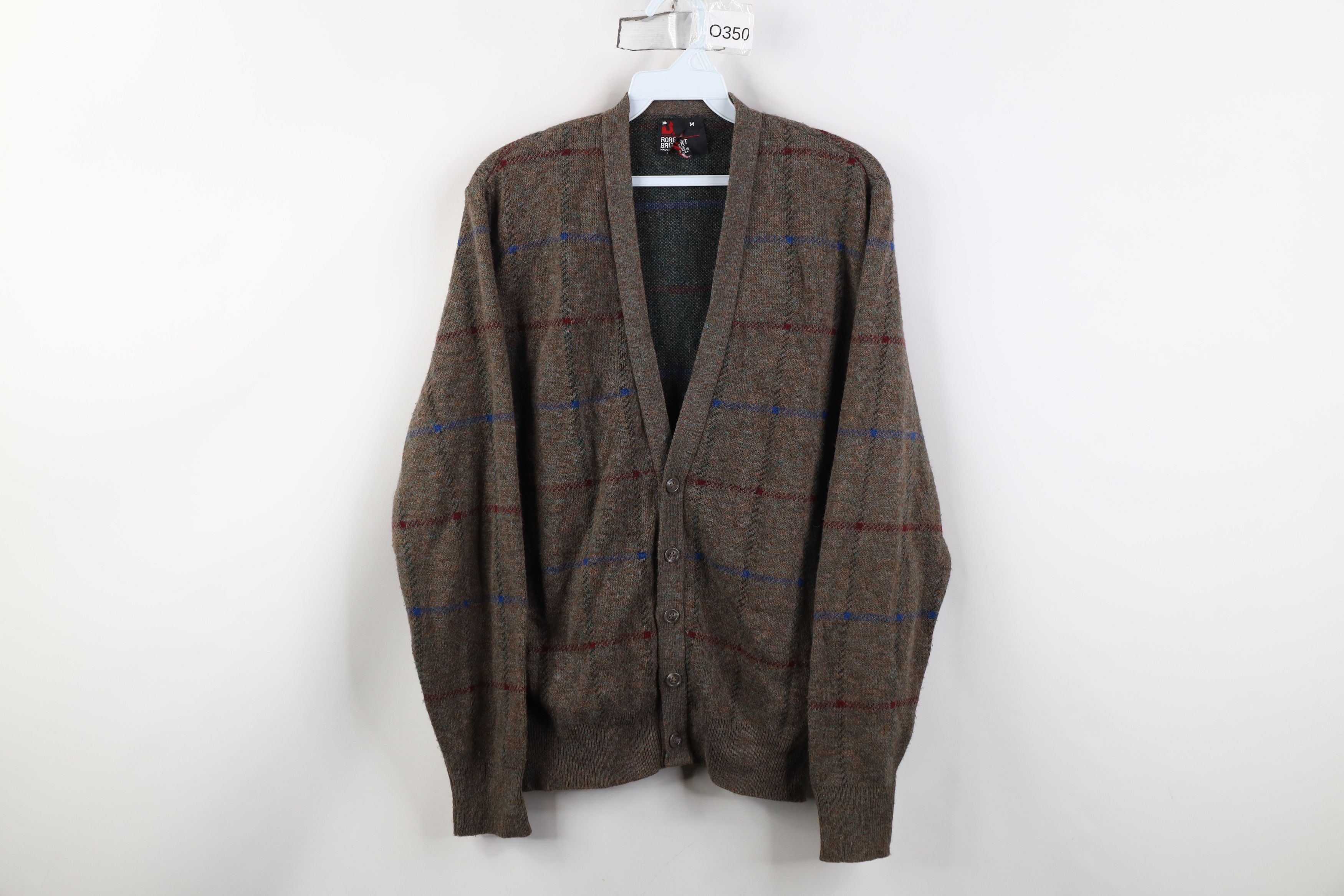 Vintage Vintage 70s Streetwear Knit Cardigan Sweater Plaid USA Size US M / EU 48-50 / 2 - 1 Thumbnail
