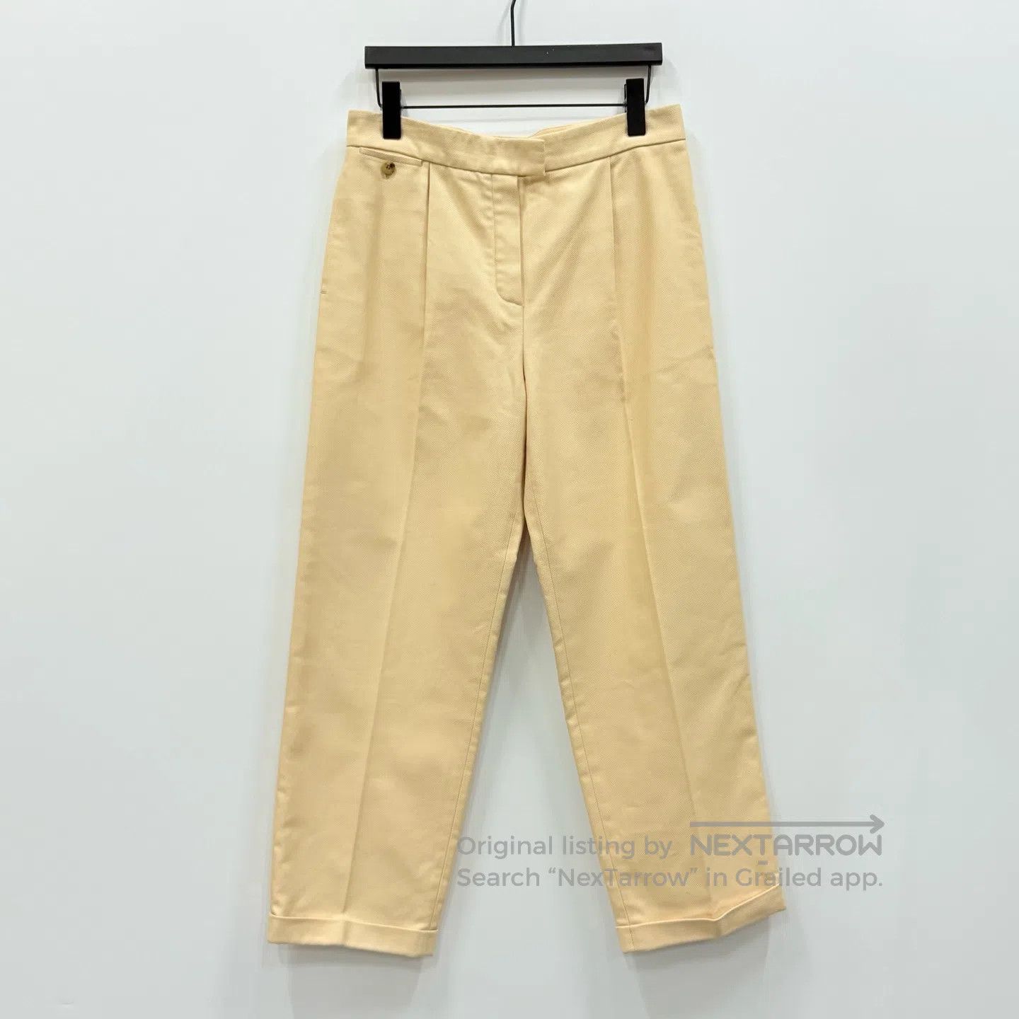 Hermes Hermes Ivory Nine-Quarter Hem Denim Pants| Size US 38 / EU 54 - 1 Thumbnail