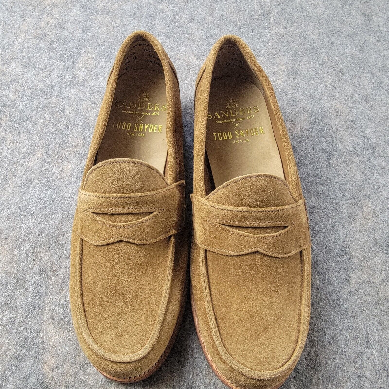 Sanders Todd Snyder x Sanders Edwin Suede Loafer size US 8.5 Tan Size US 8.5 / EU 41-42 - 2 Thumbnail