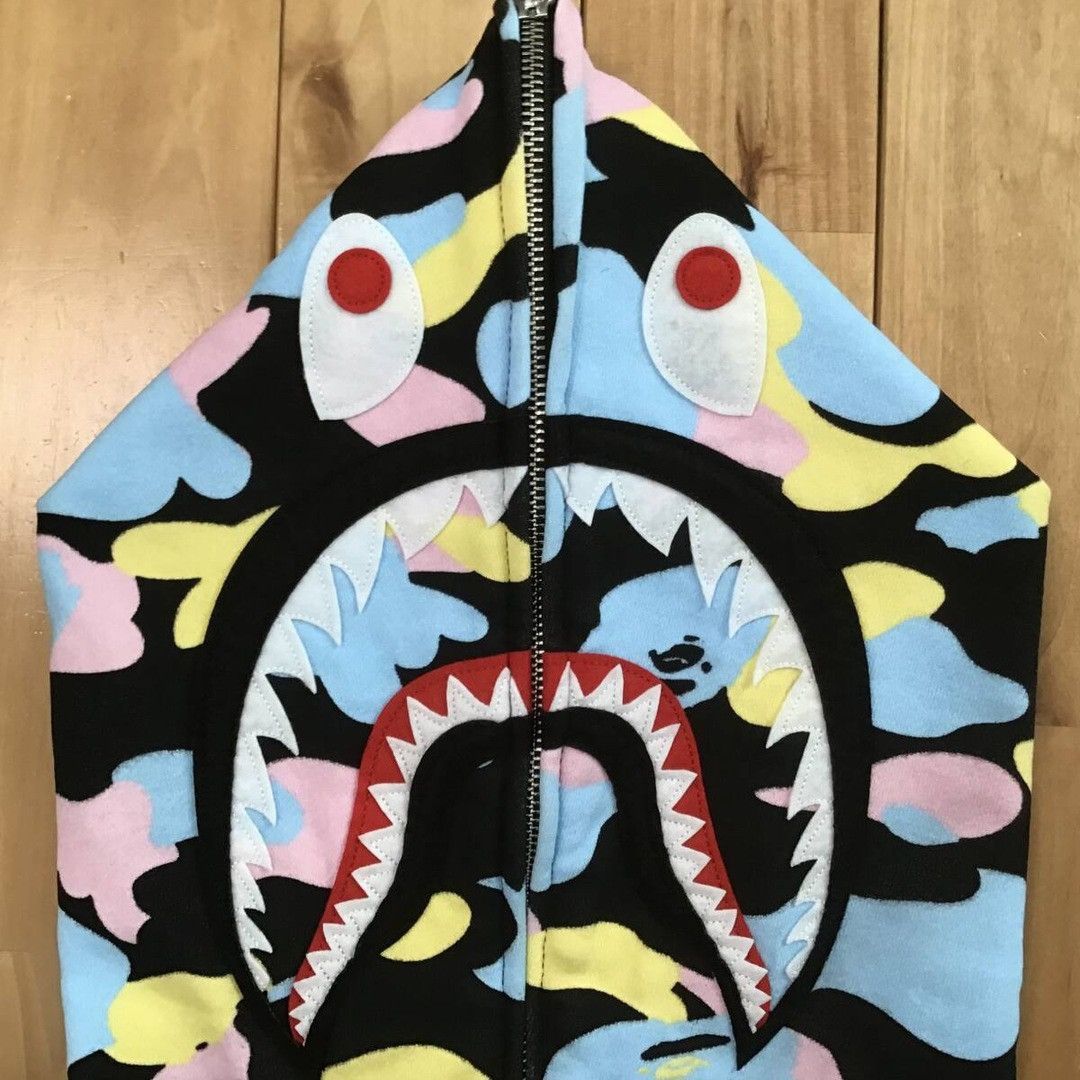 Bape BAPE Multi camo Shark full zip hoodie cotton candy camo APE Size US M / EU 48-50 / 2 - 3 Thumbnail