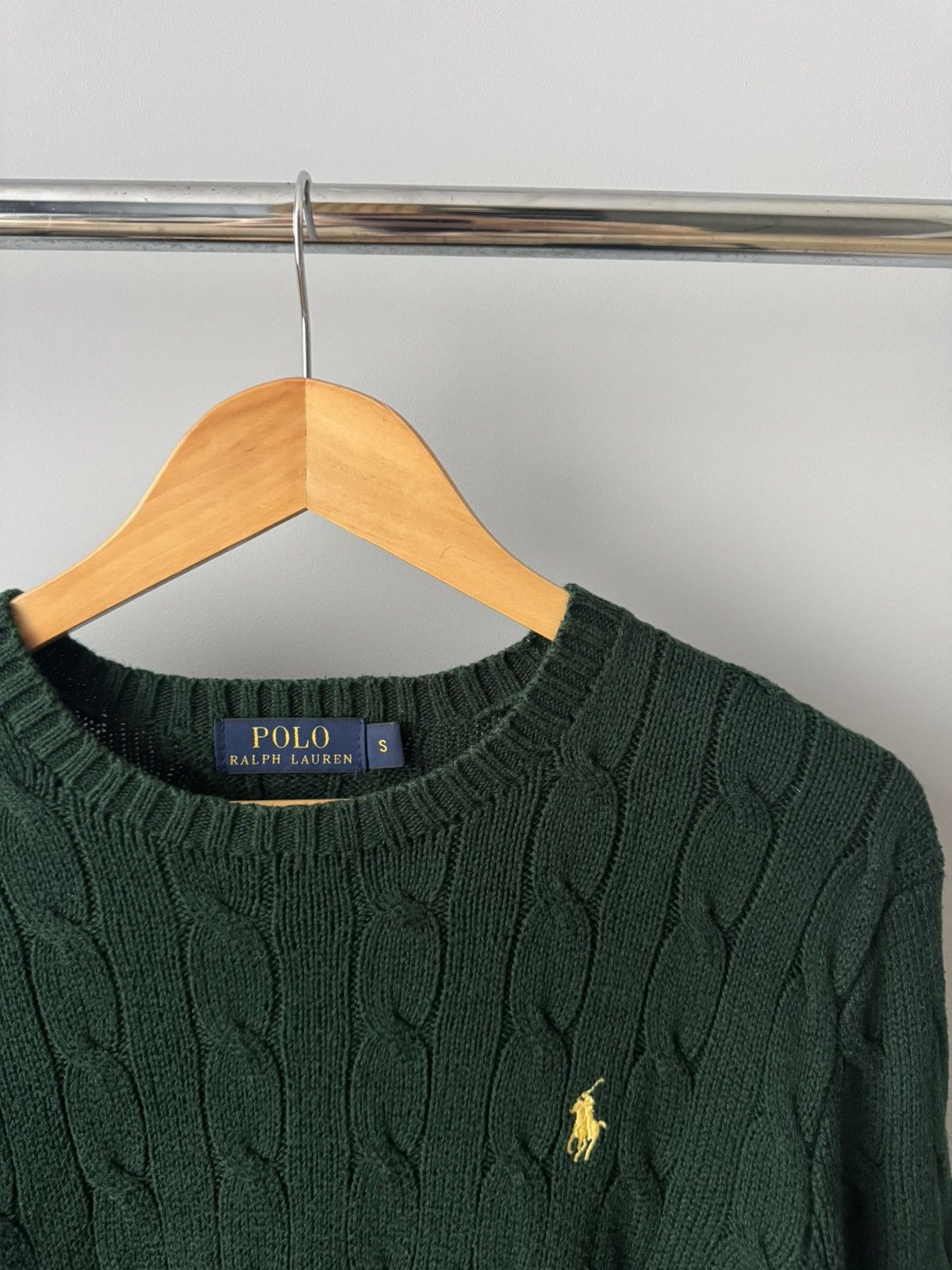 Polo Ralph Lauren Polo Ralph Lauren Vintage Cable Knit Sweater Green Size S Size US S / EU 44-46 / 1 - 3 Thumbnail