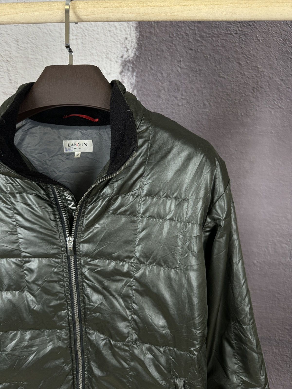 Lanvin Lanvin Sport nylon shimmer down zipper jacket logo Size US L / EU 52-54 / 3 - 4 Thumbnail