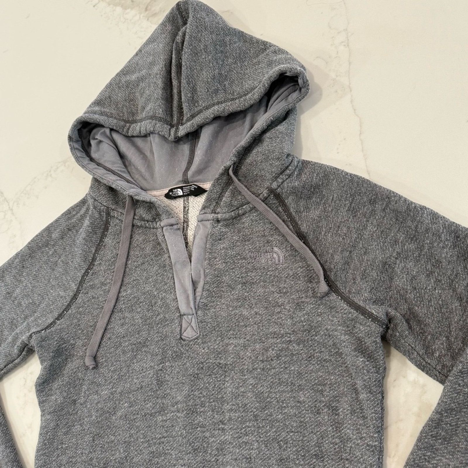 The North Face The North Face VNeck Long Sleeve Hooded Sweatshirt Womens XS Size XS / US 0-2 / IT 36-38 - 3 Thumbnail