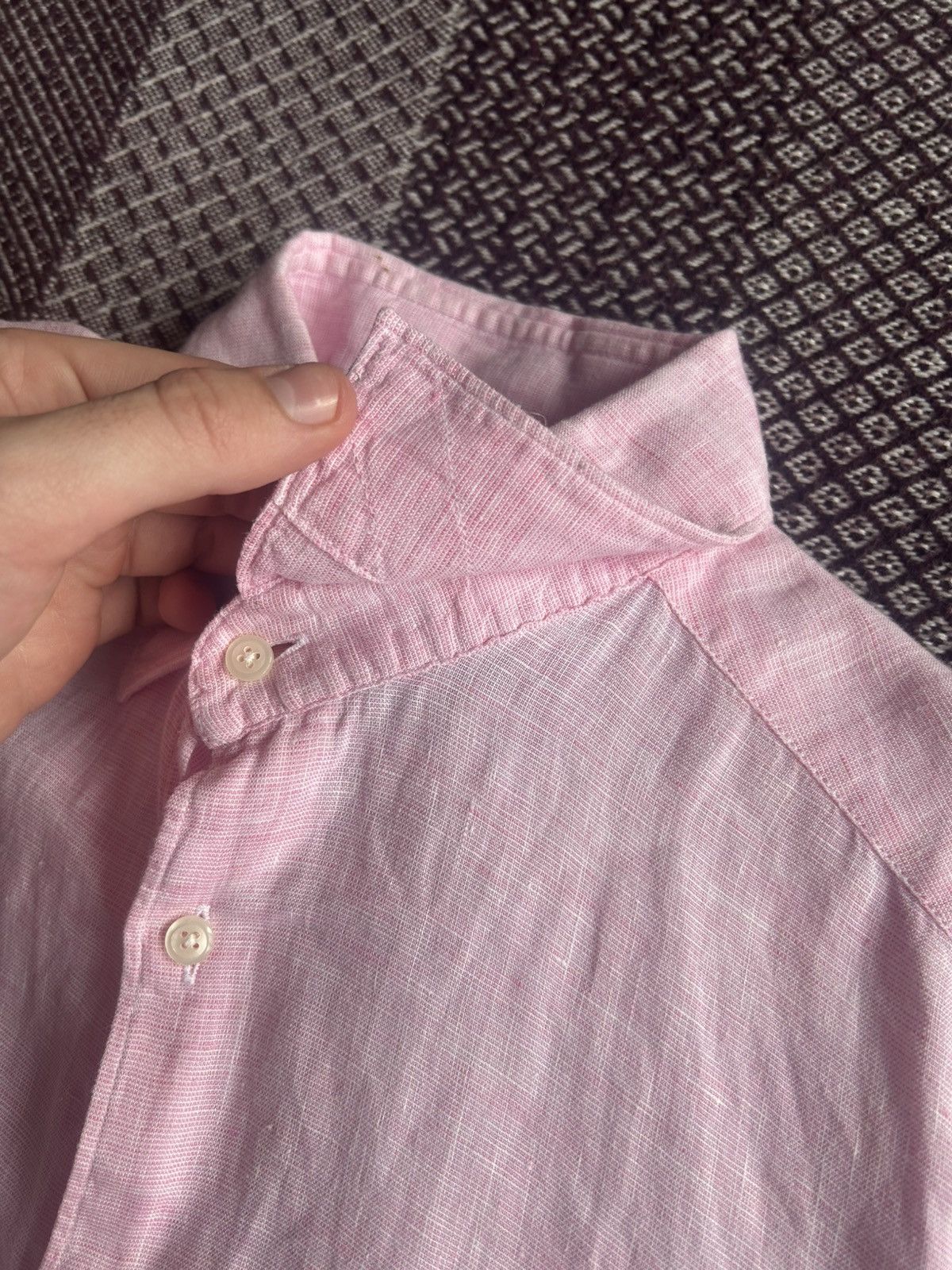 Hackett Hackett London 100% Linen Shirt Mens Solid Style Size Large Size US L / EU 52-54 / 3 - 8 Thumbnail