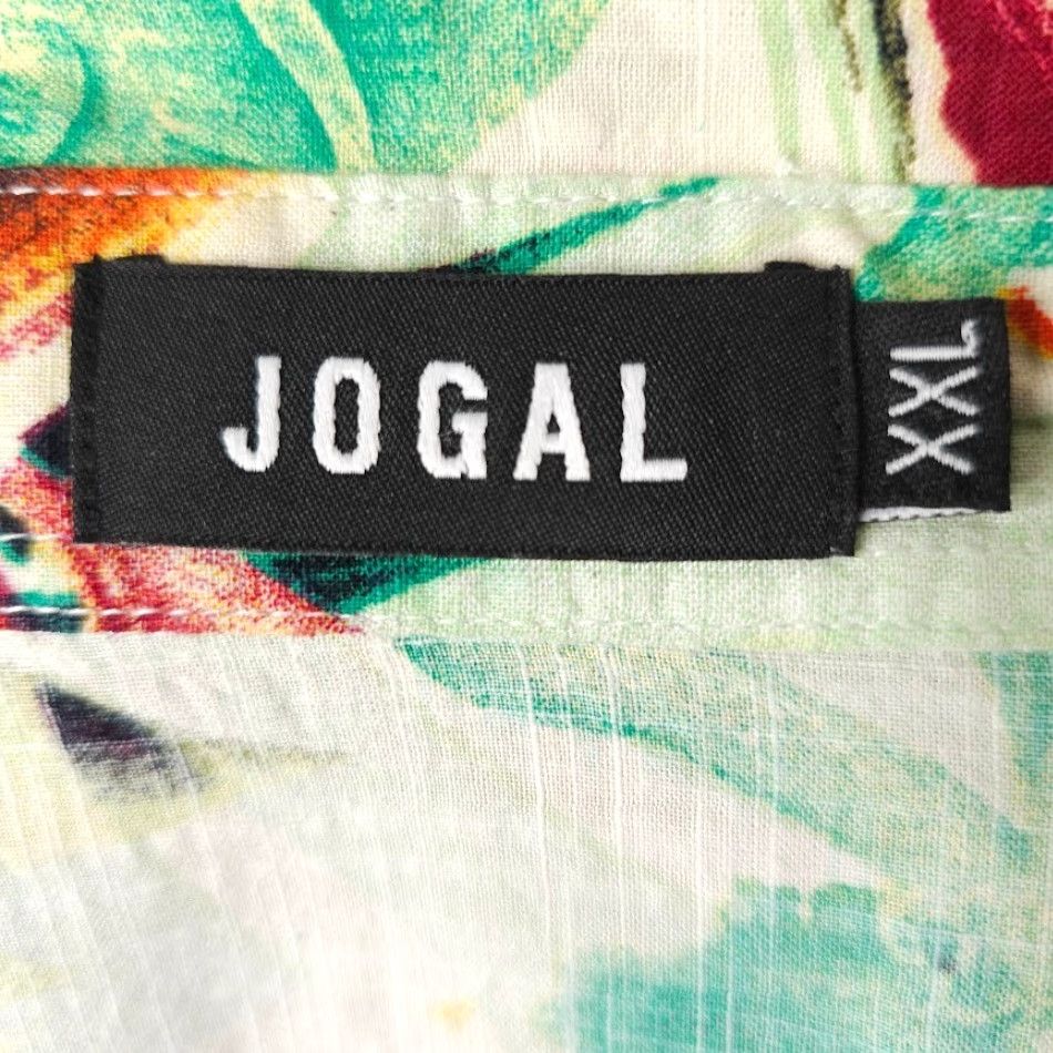 Vintage Jogal Hawaiian Shirt Mens 2XL Button-Down Collar Short Sleeve Floral All Over Print Ivory Cotton Blend Modern Casual Surfing Hawaii Size US XXL / EU 58 / 5 - 5 Thumbnail