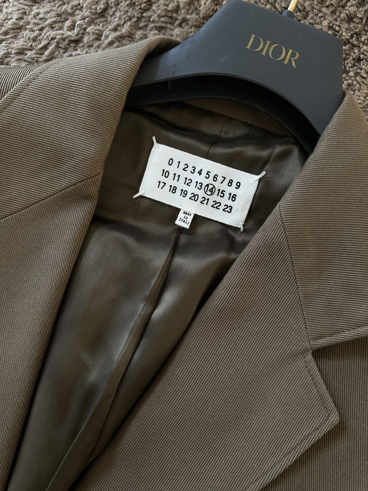 Maison Margiela Maison margiela men’s signature blazer suit jacket khaki Size 50R - 6 Thumbnail