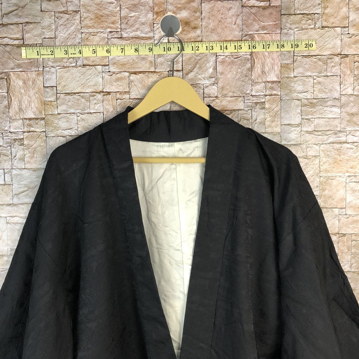 Vintage Japanes vintage cardigan Black Kimono #A807 Size US L / EU 52-54 / 3 - 6 Thumbnail