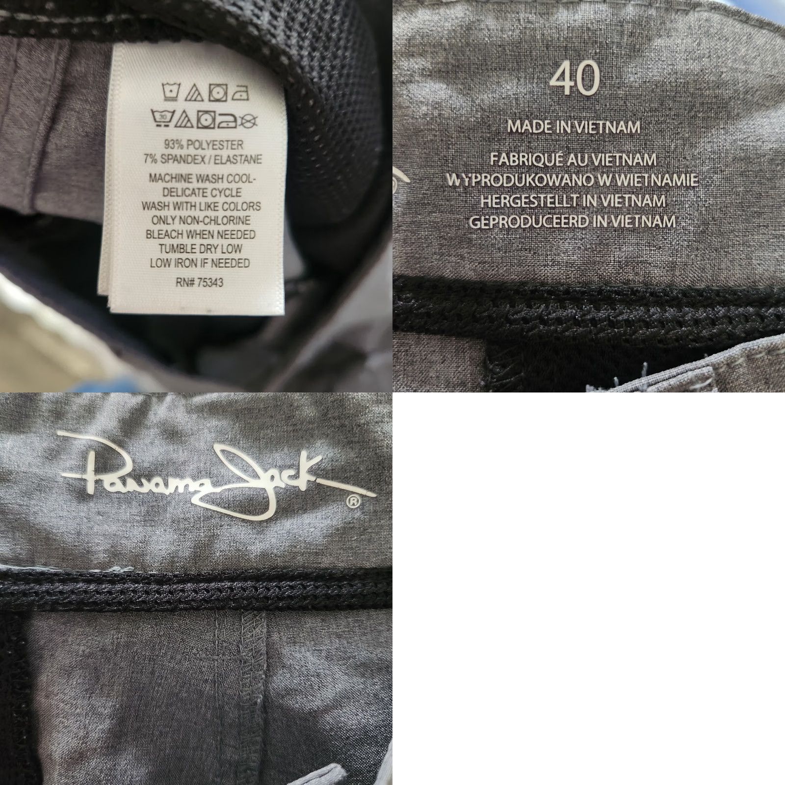 Panama Jack Panama Jack Shorts Mens 40 Gray Performance Stretch Lightweight Casual Shirt (but note: Swap to Shorts) Size US 40 / EU 56 - 8 Thumbnail
