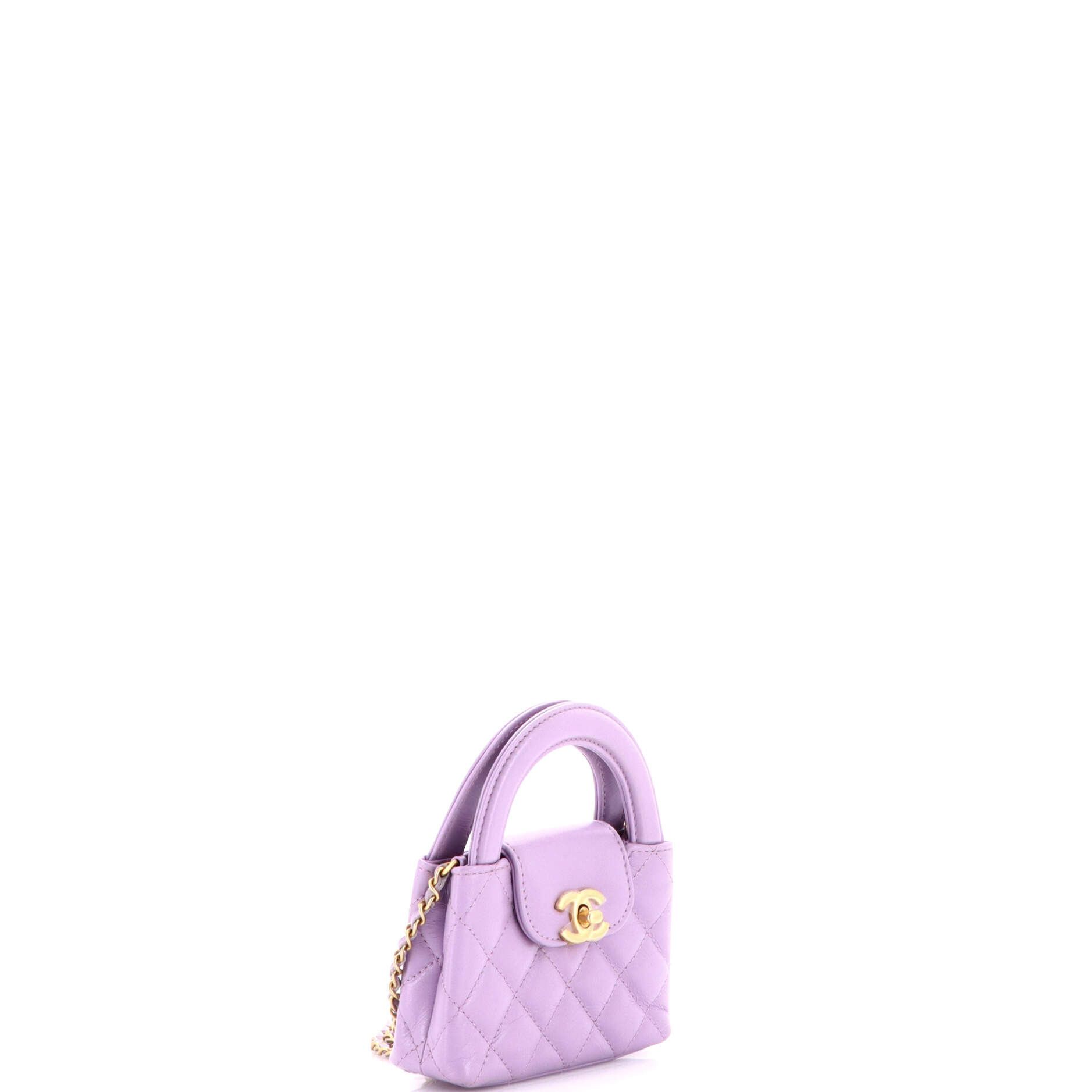 Chanel Kelly Top Handle Shopping Bag Quilted Shiny Aged Calfskin Na Size ONE SIZE - 1 Thumbnail