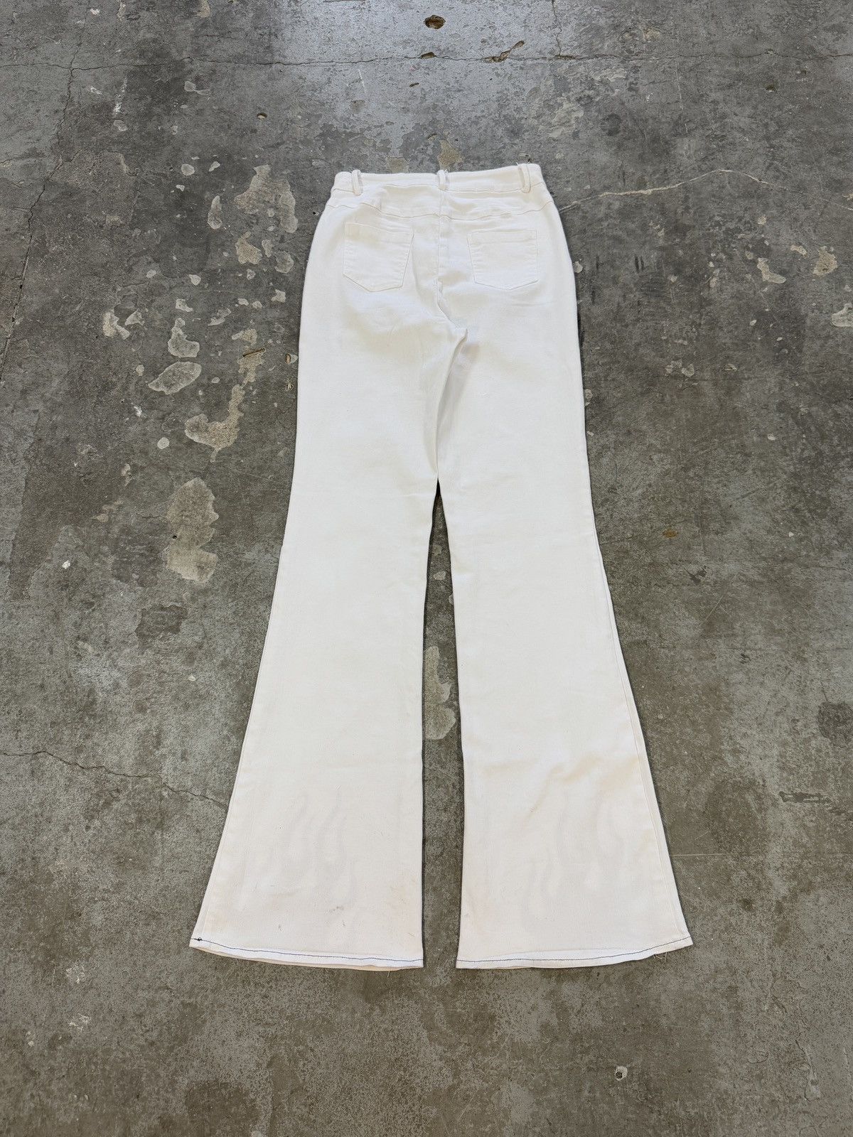 Vintage I AM GIA Flare Flame Jeans (White) Size US 28 / EU 44 - 8 Thumbnail