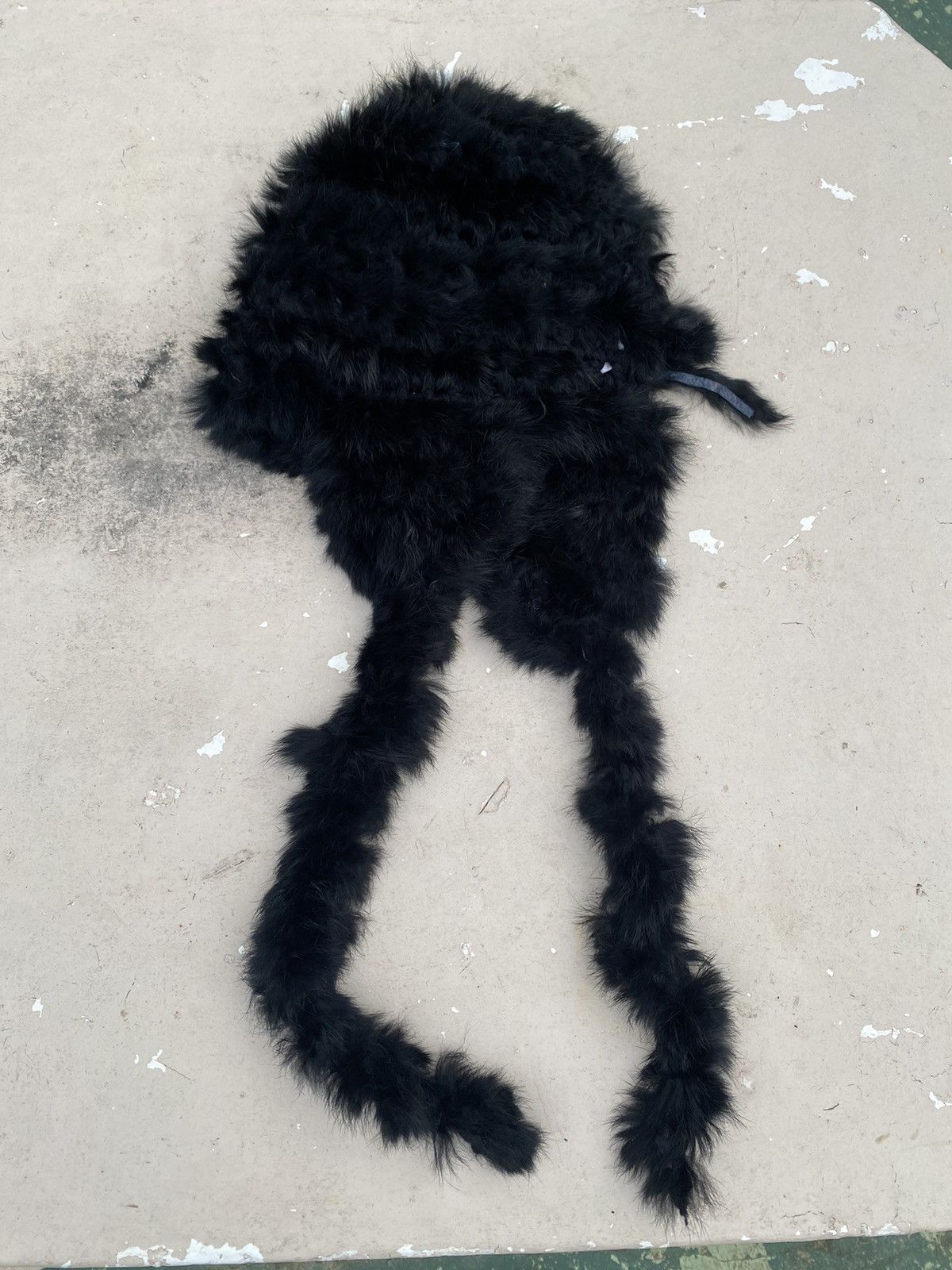 Comme Ca Ism Rabbit Fur Knit Hat Size ONE SIZE - 4 Thumbnail