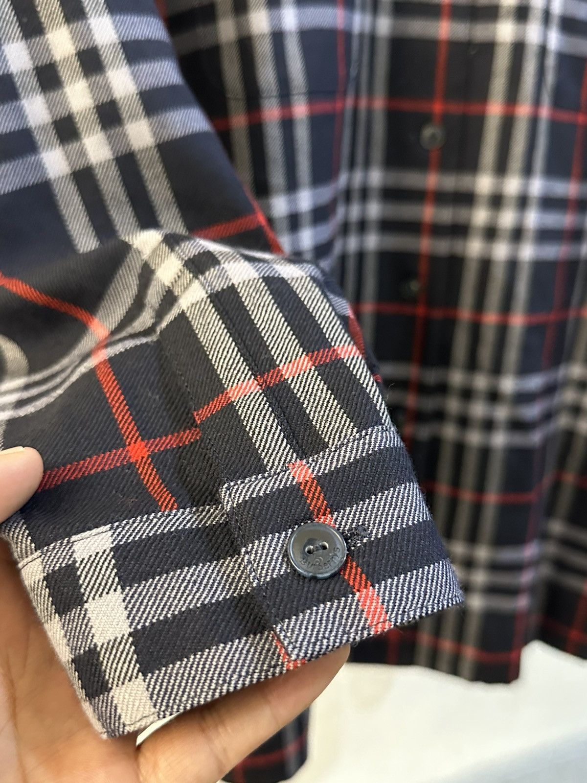 Burberry × Vintage 1990-Vintage Burberry Novacheck Padded Shoulder Button Up Size US M / EU 48-50 / 2 - 7 Thumbnail