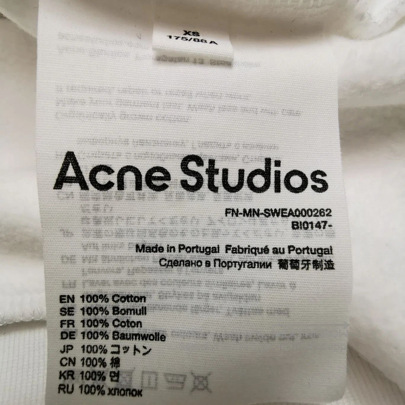 Acne Studios Acne Studios XS Cotton Logo Hoodie. Size US XS / EU 42 / 0 - 9 Thumbnail