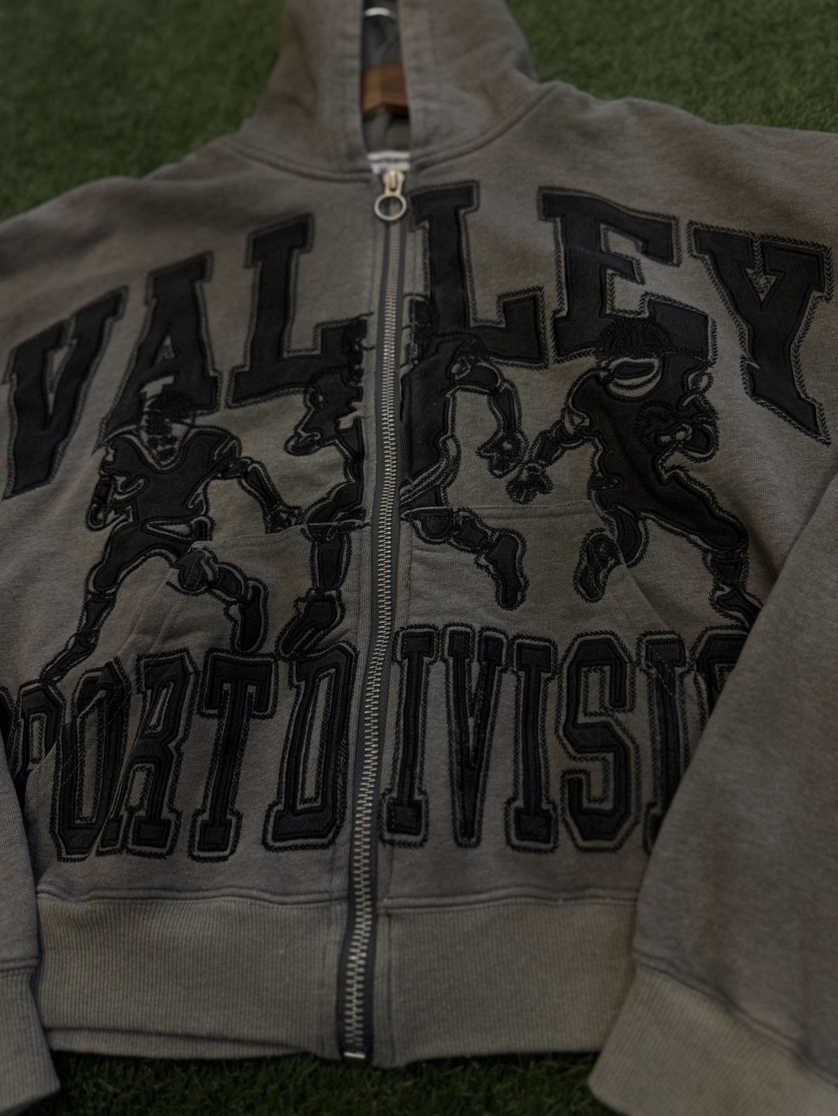 Vale Vale Hoodie Zip Up Grey Black Size XXL (NEW) Size US XXL / EU 58 / 5 - 5 Thumbnail