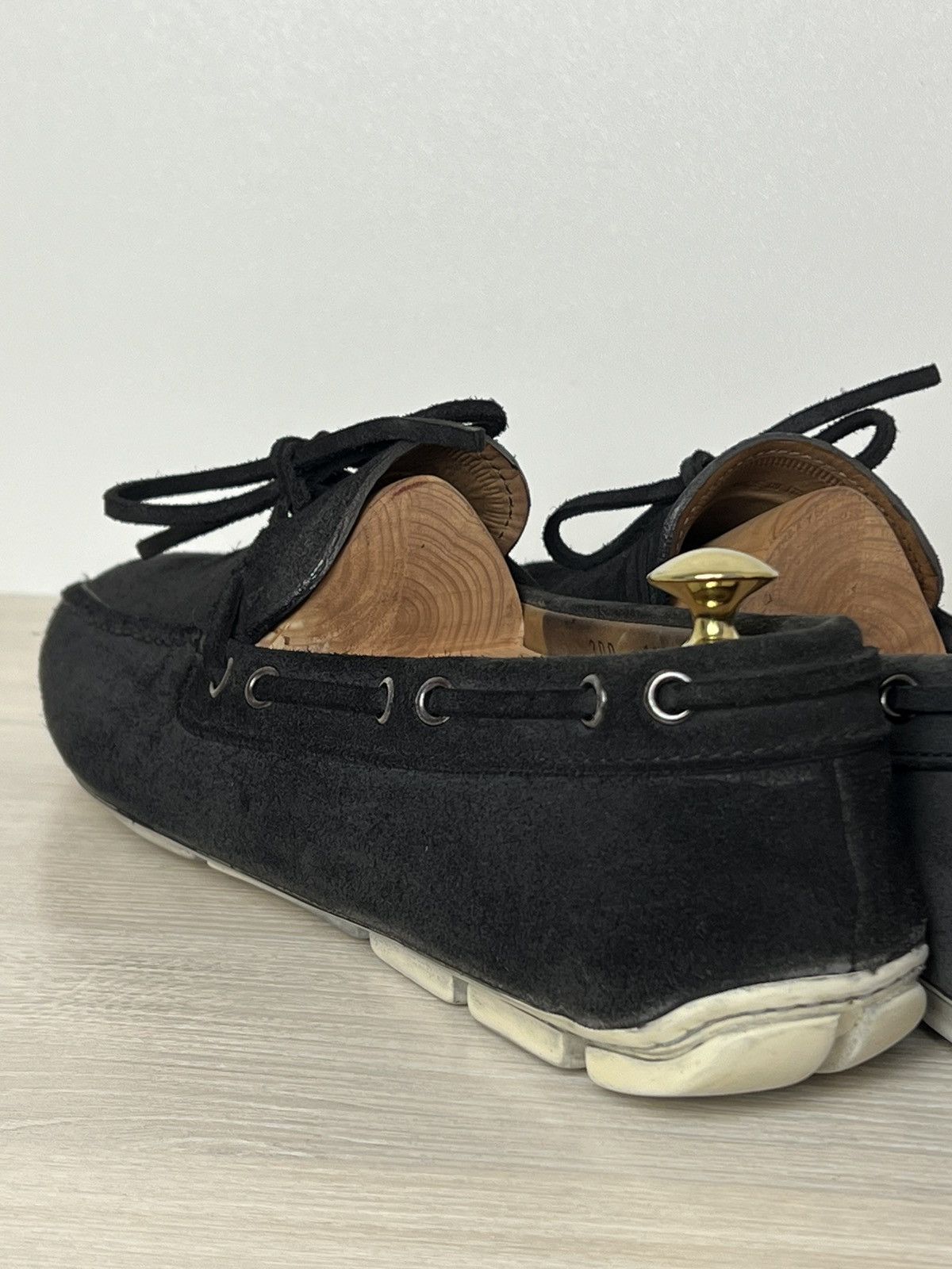 Prada Prada Black Suede Driving Loafers with Laces – Size 9,5 Size US 9.5 / EU 42-43 - 9 Thumbnail