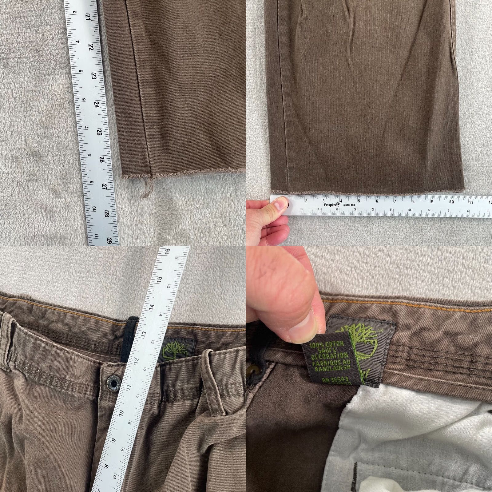 Timberland VINTAGE Timberland Cargo Pants Men 38x27 Brown Distressed Grunge Cargo Pocket 5-Pocket Relaxed Straight Denim? Size US 38 / EU 54 - 8 Thumbnail