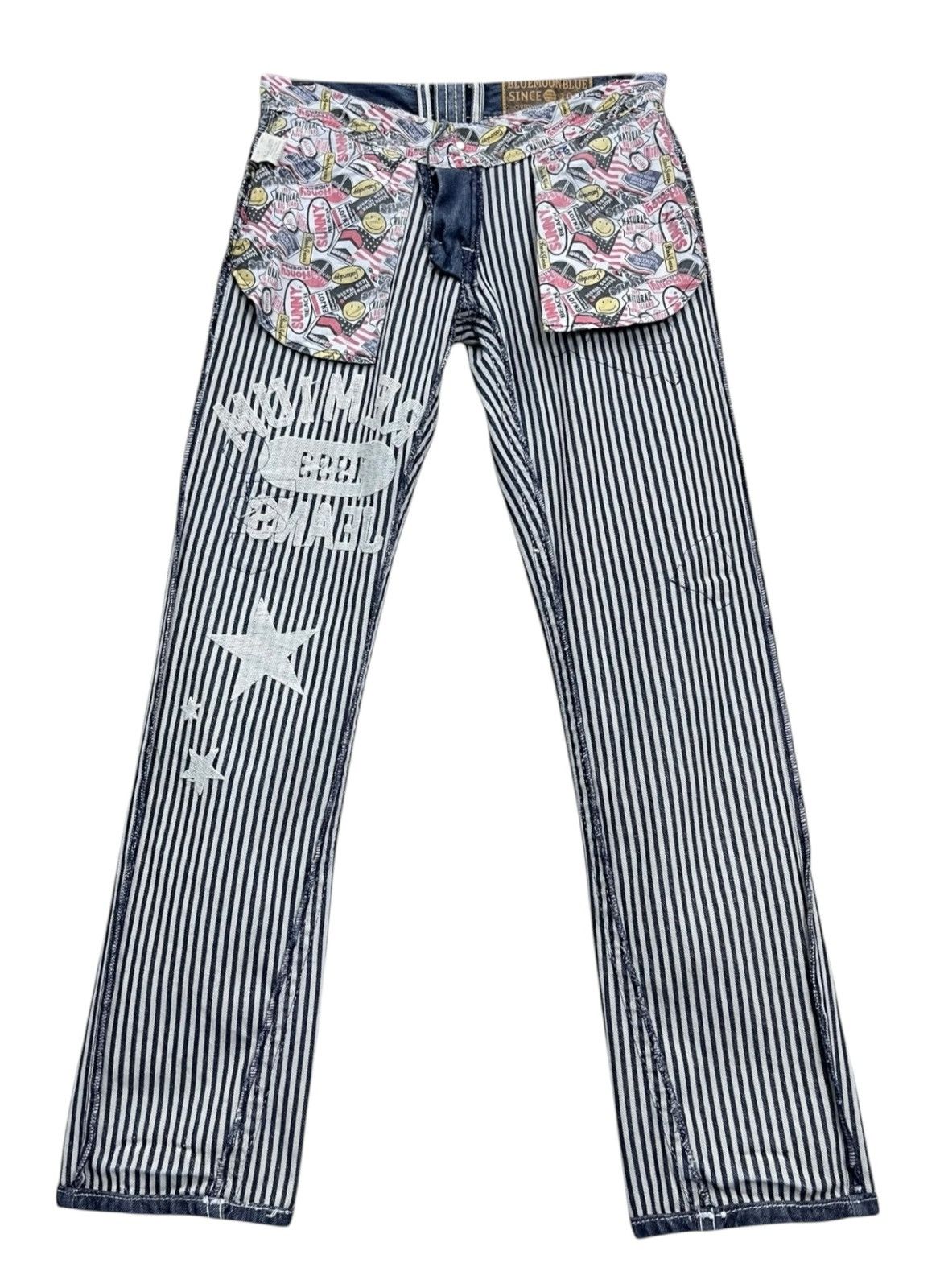 Japan Blue 💥 RARE🌛BMB Embroidery Patches Big Print Daicock Style Surf Size 29" - 14 Thumbnail