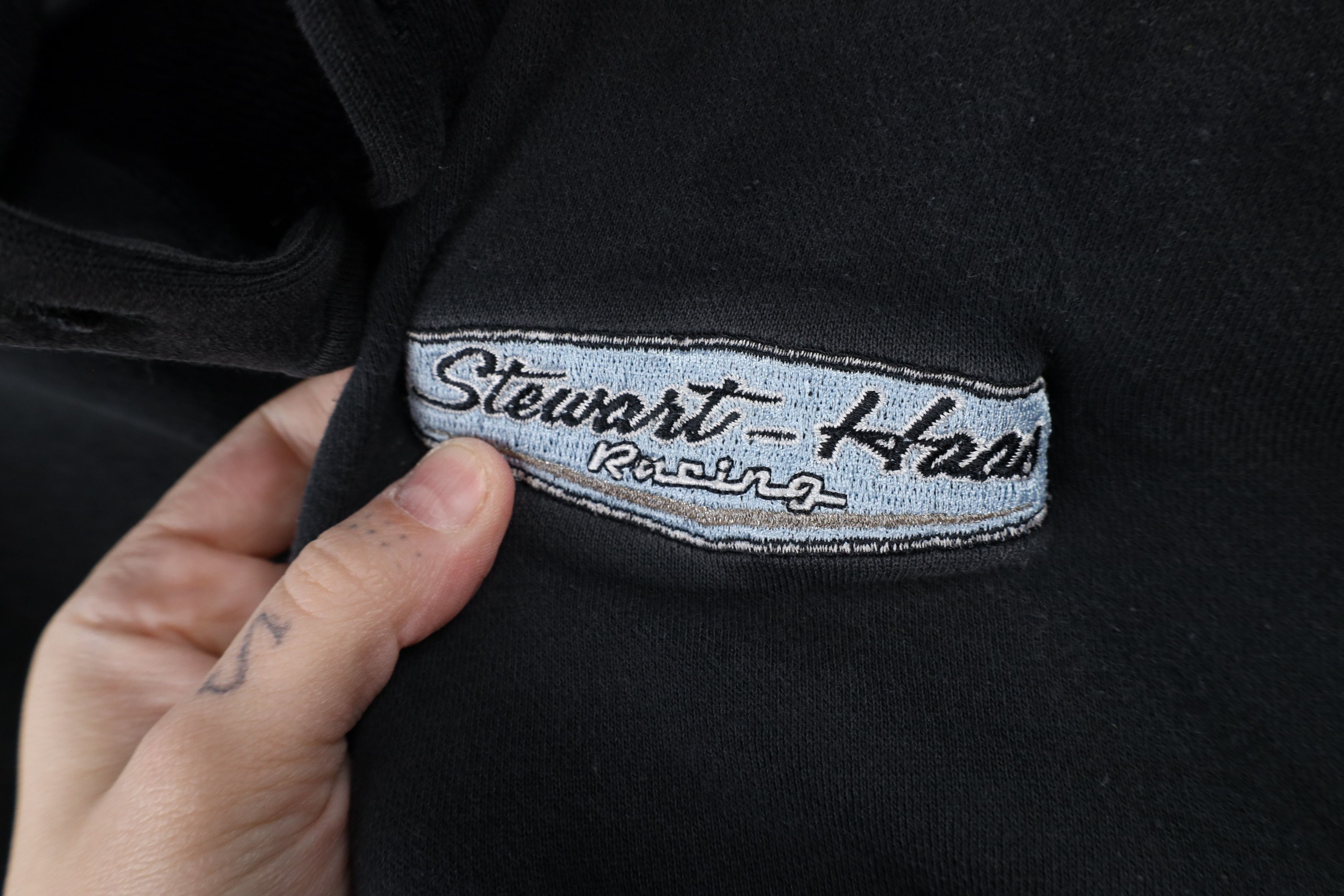 Adidas × Vintage Vintage Adidas Stewart Haas Racing Hoodie Sweatshirt Black Size US XL / EU 56 / 4 - 6 Thumbnail