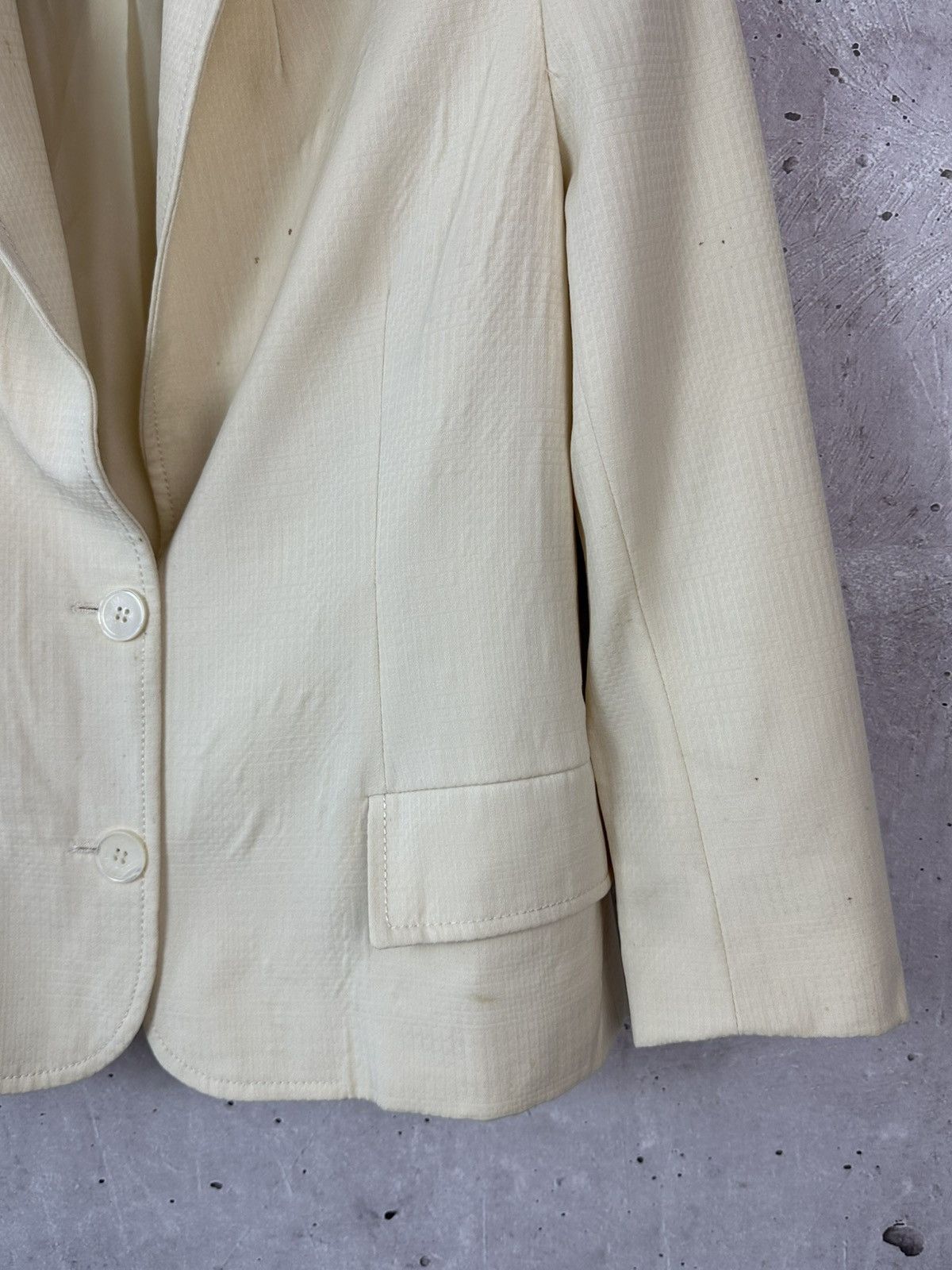 Celine Vintage Celine Paris Beige Wool Women’s Blazer Jacket Size S / US 4 / IT 40 - 4 Thumbnail