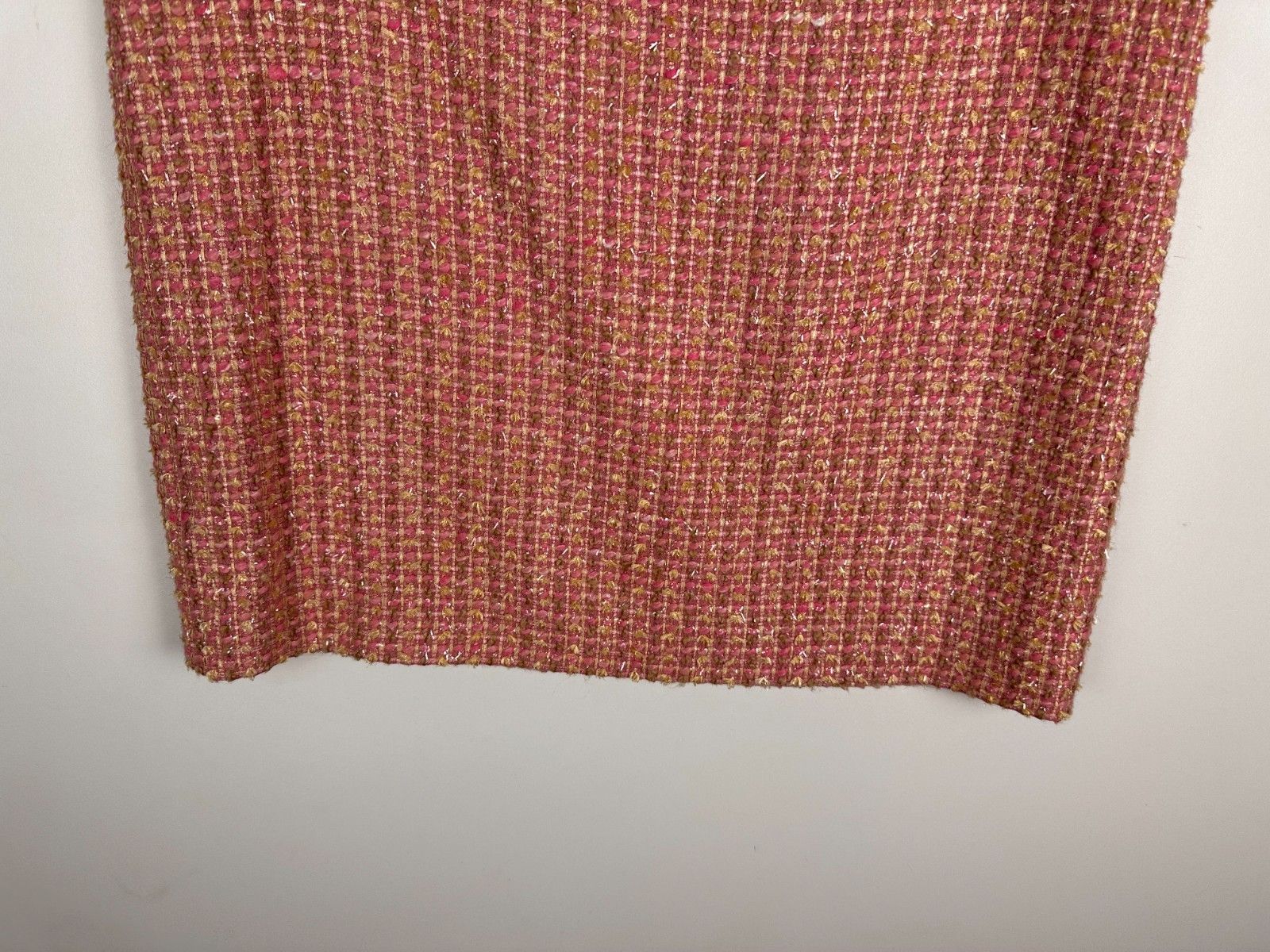 Escada Escada Tweed Skirt Check Wool Pink Size 44 Size 30" / US 8 / IT 44 - 3 Thumbnail