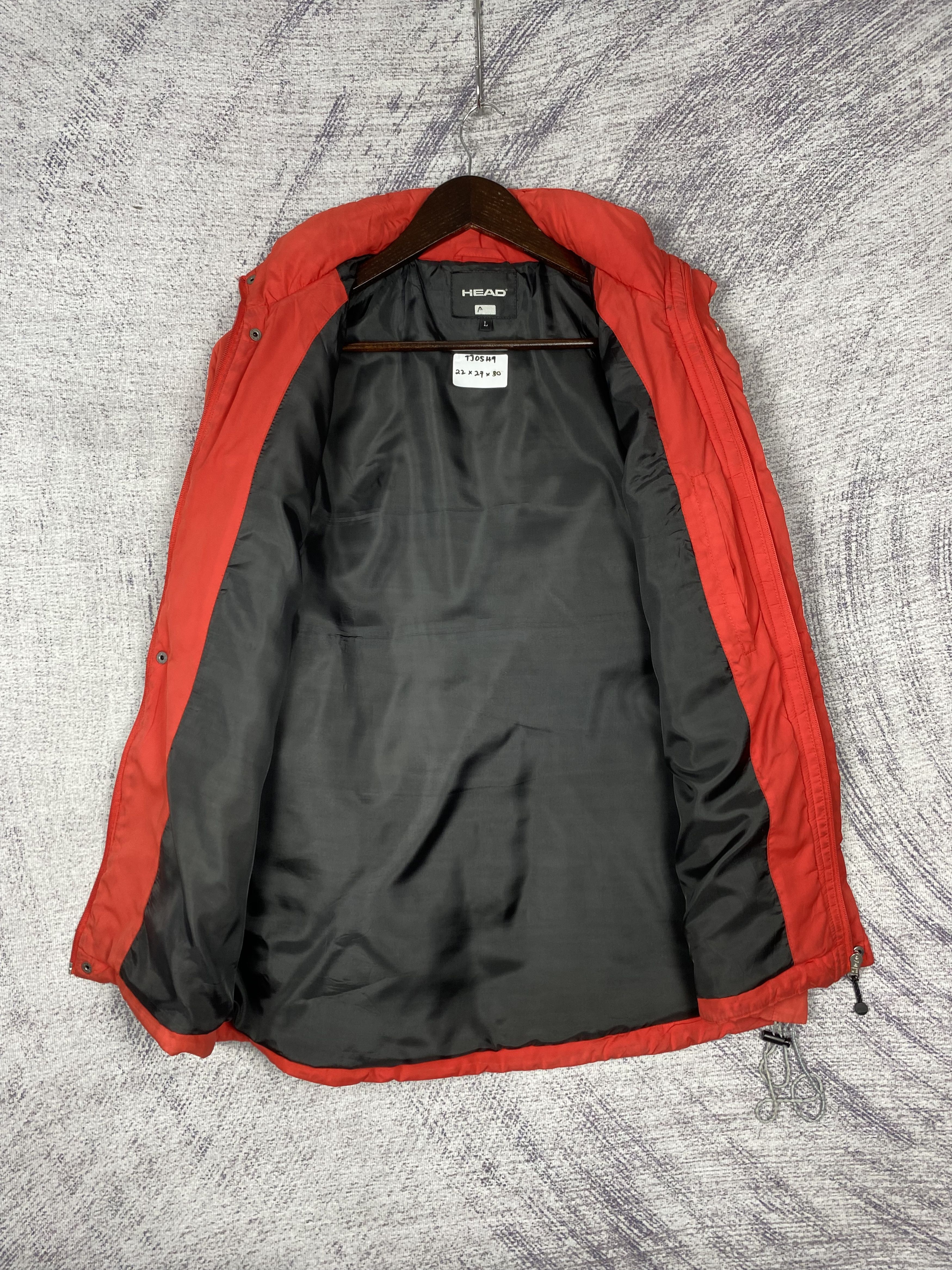 Japanese Brand Vintage Head Puffer Little Red Faded Zip Up Jacket Size US L / EU 52-54 / 3 - 8 Thumbnail