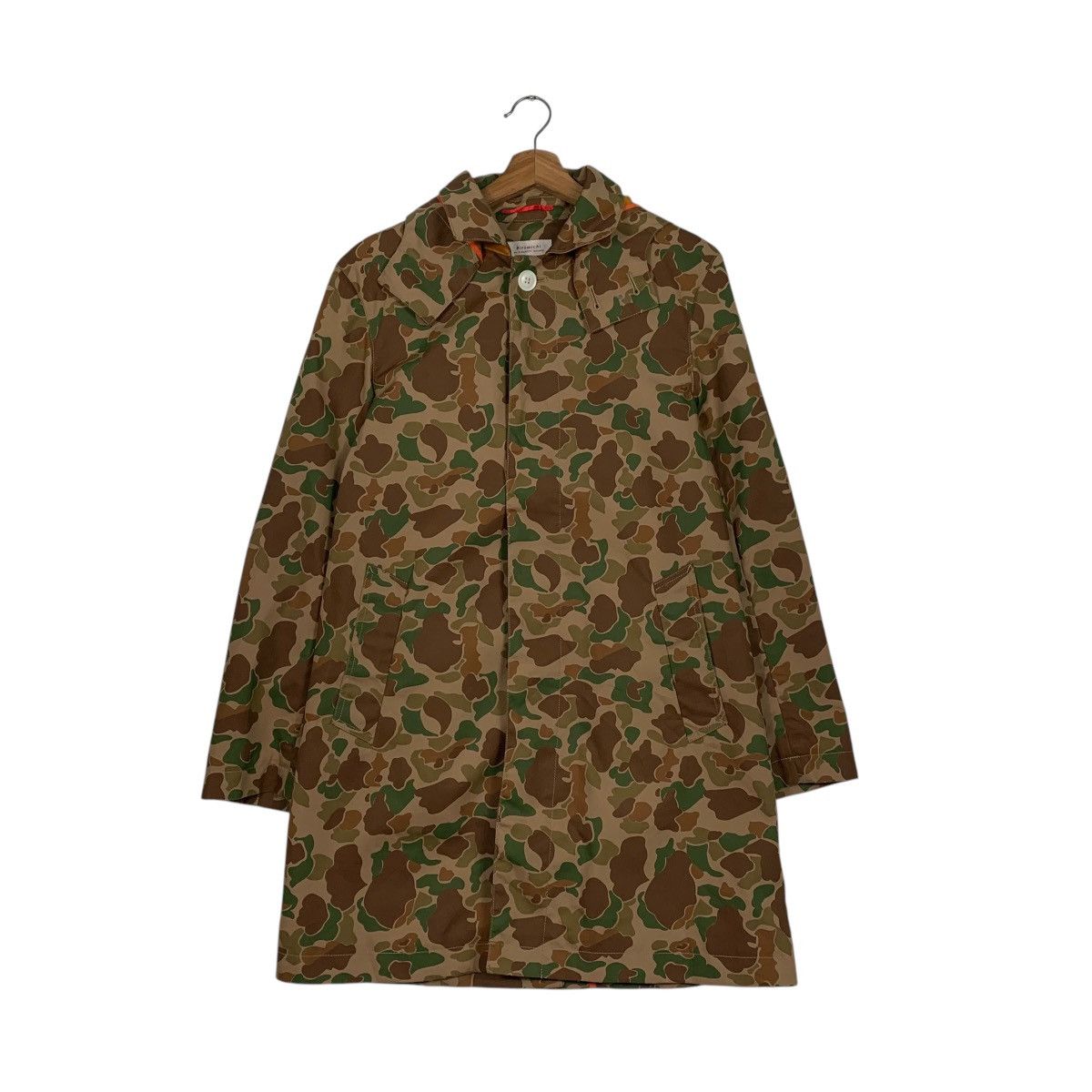 Japanese Brand Japanese Designer Hiromichi Nakano Camo Hooded Coat Size L / US 10 / IT 46 - 1 Thumbnail