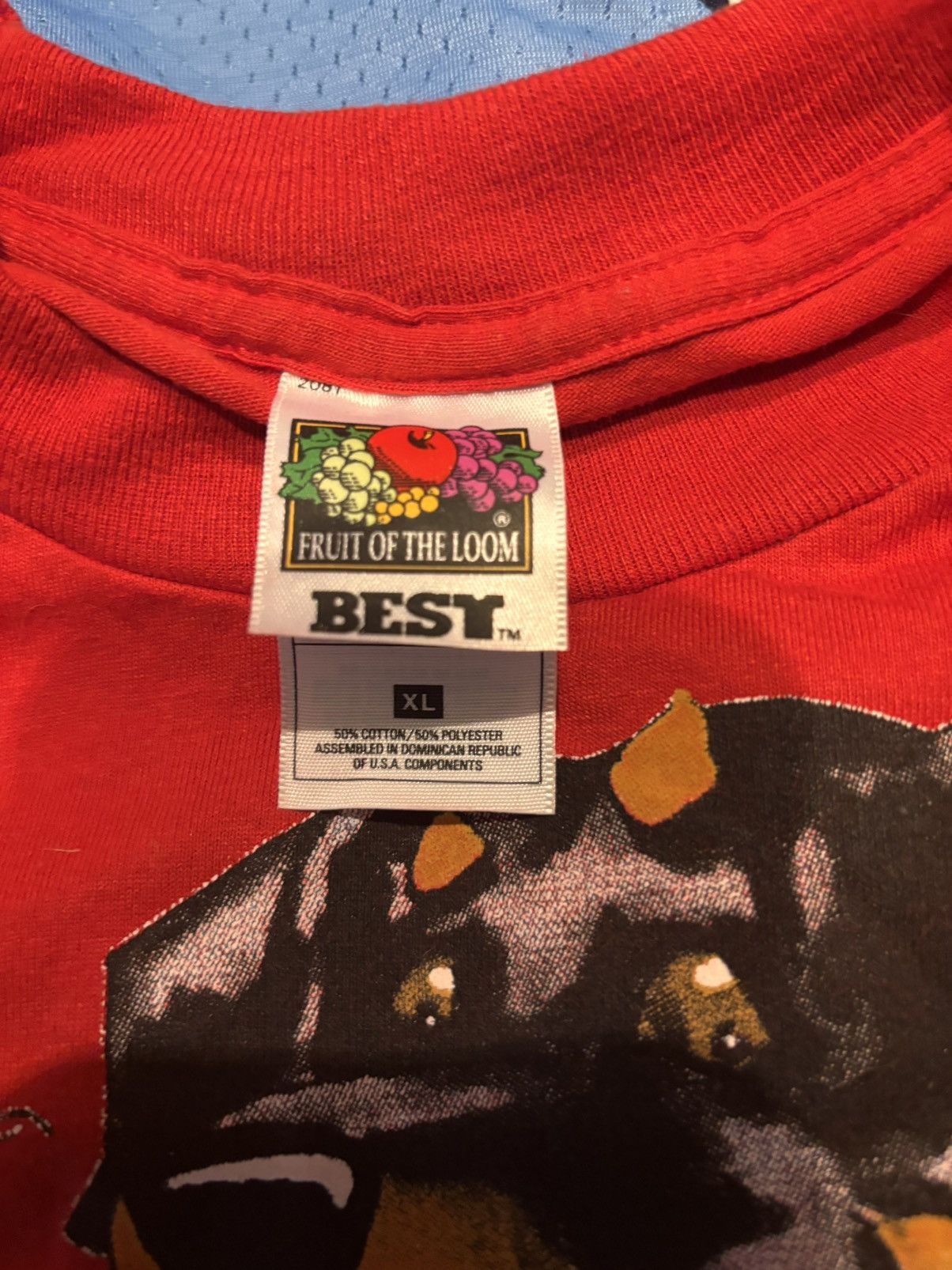 Fruit Of The Loom × Vintage Vintage 90s Rottweiler longsleeve Shirt Size US XL / EU 56 / 4 - 4 Thumbnail