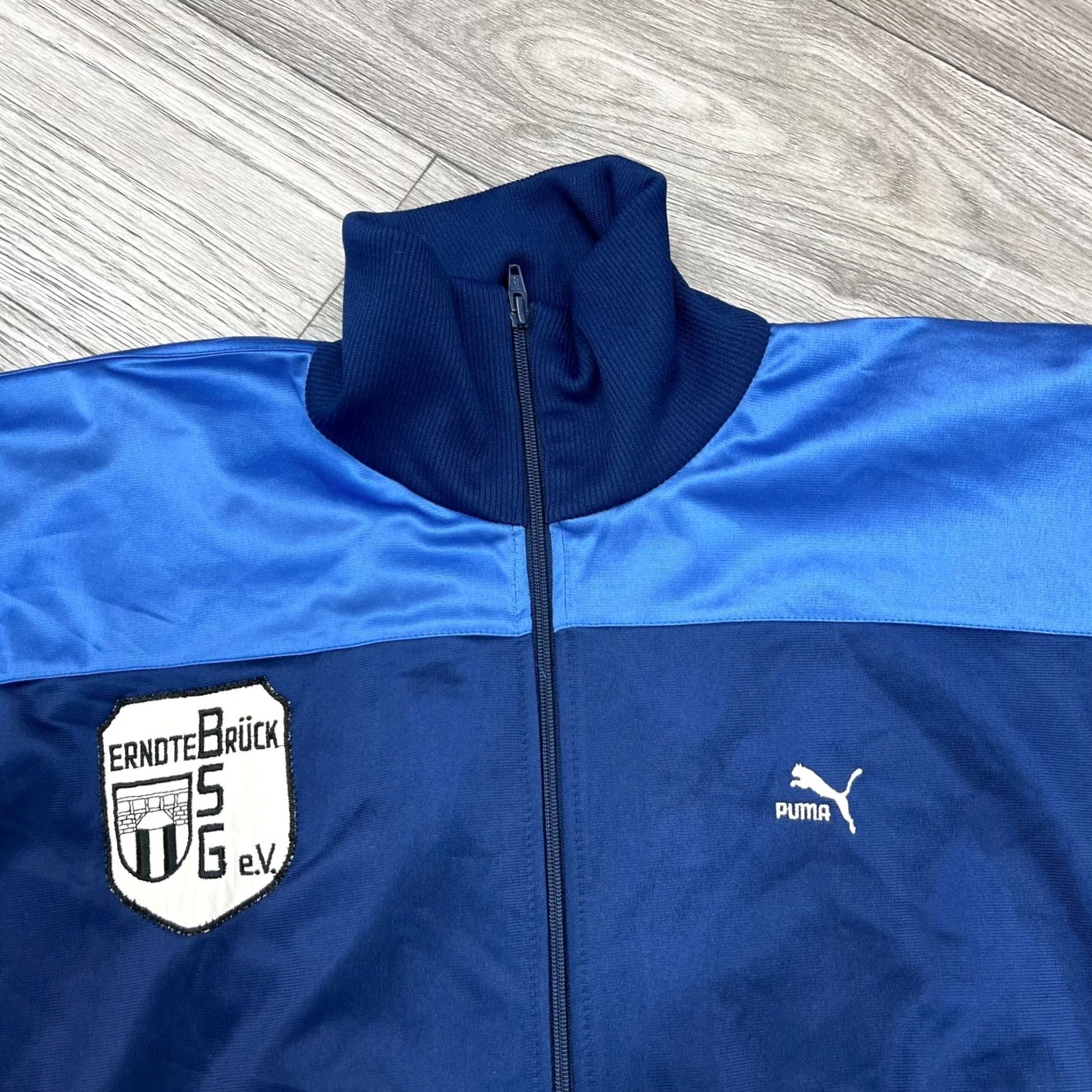 Puma PUMA Track Jacket Men's XL/L Blue Vintage 90s Classic Activewear Shirt Jacket Size US XL / EU 56 / 4 - 2 Thumbnail