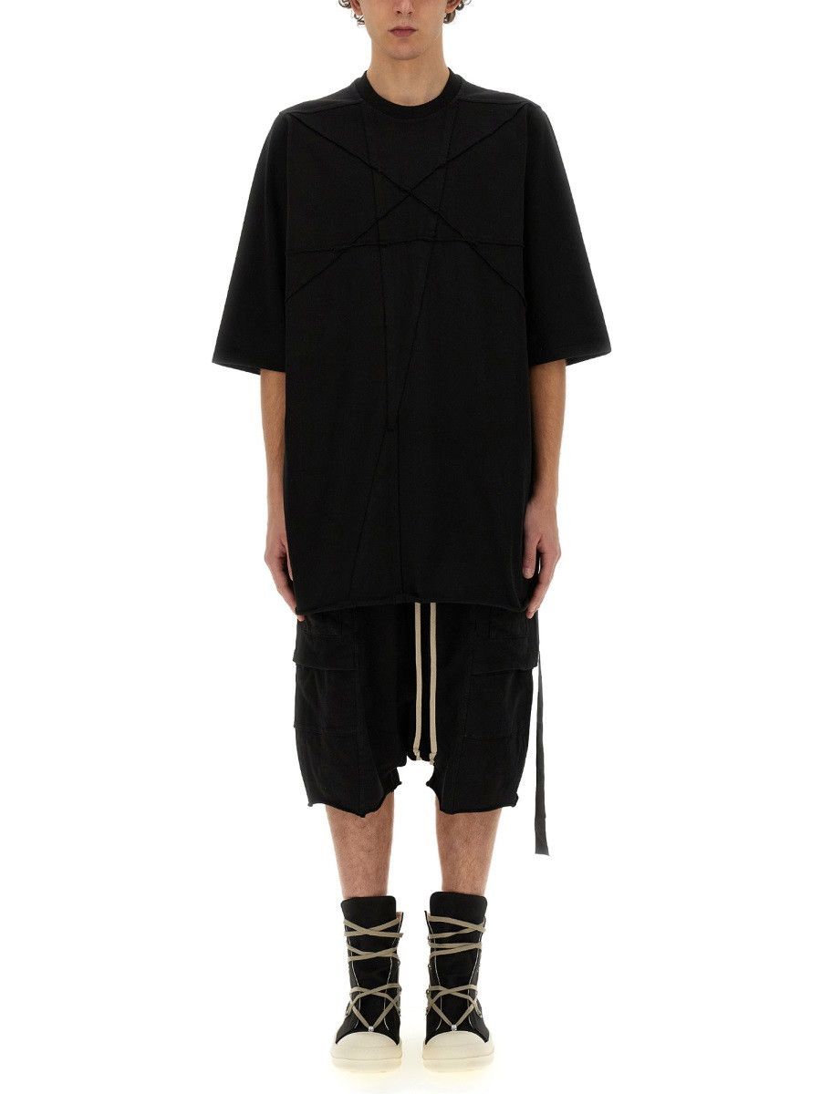 Rick Owens Drkshdw RICK OWENS DRKSHDW COTTON T-SHIRT - BLACK Size US S / EU 44-46 / 1 - 1 Thumbnail