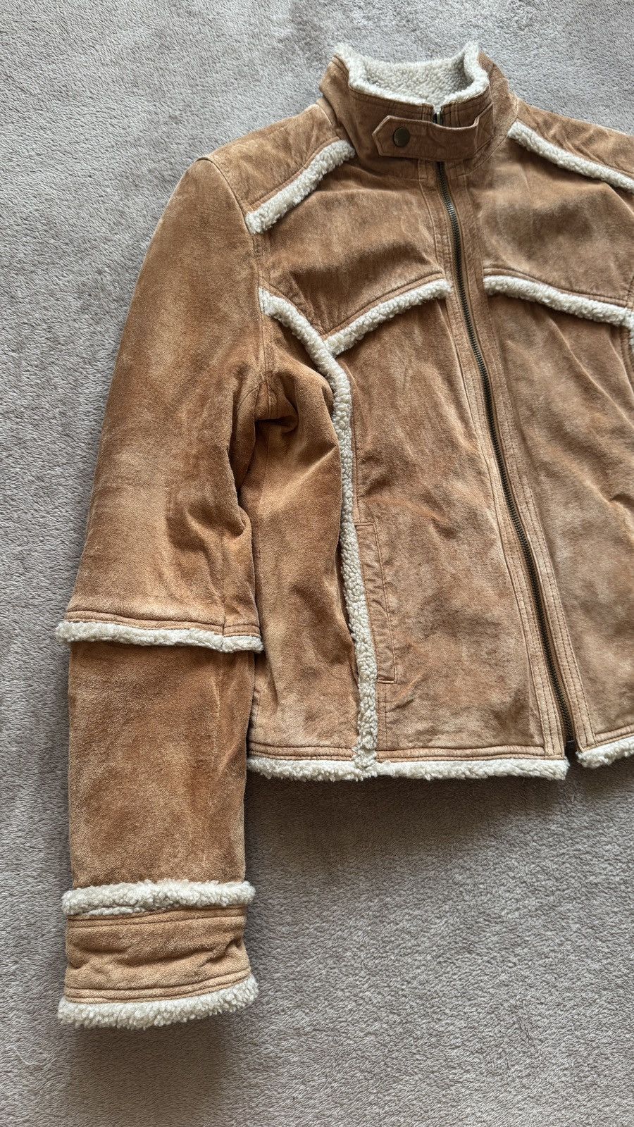 Japanese Brand Vintage Suede Leather Shearling Trimmed Jacket y2k gucci ysl Size US M / EU 48-50 / 2 - 2 Thumbnail