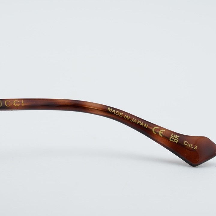 Gucci Gucci GG1099SA 003 Sunglasses Gold Aviator Frame, Brown Size ONE SIZE - 8 Thumbnail