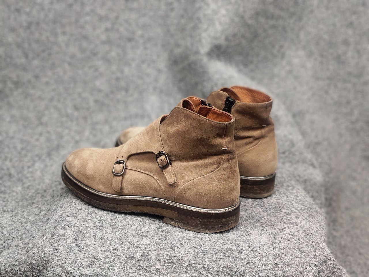 Other Camerlengo Italy Design Suede Brown Classic Buckle Boots Size US 6 / EU 39 - 16 Thumbnail