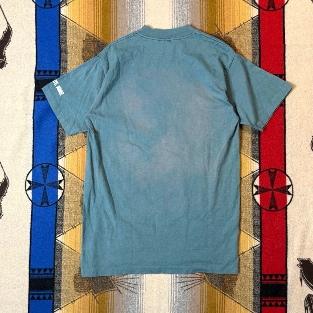 TEE JAYS VINTAGE 90s Elephant Big Graphic T-Shirt Tee jays Blue M Men Crew Neck Short Sleeve/Single Stitch? Size US M / EU 48-50 / 2 - 5 Thumbnail