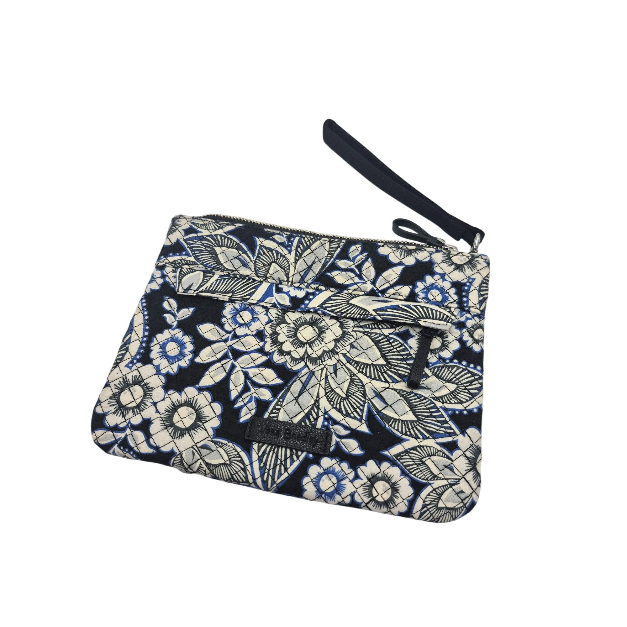 Vera Bradley Vera Bradley Snow Lotus Floral Zip Wristlet Clutch Purse Bl Size ONE SIZE - 1 Thumbnail