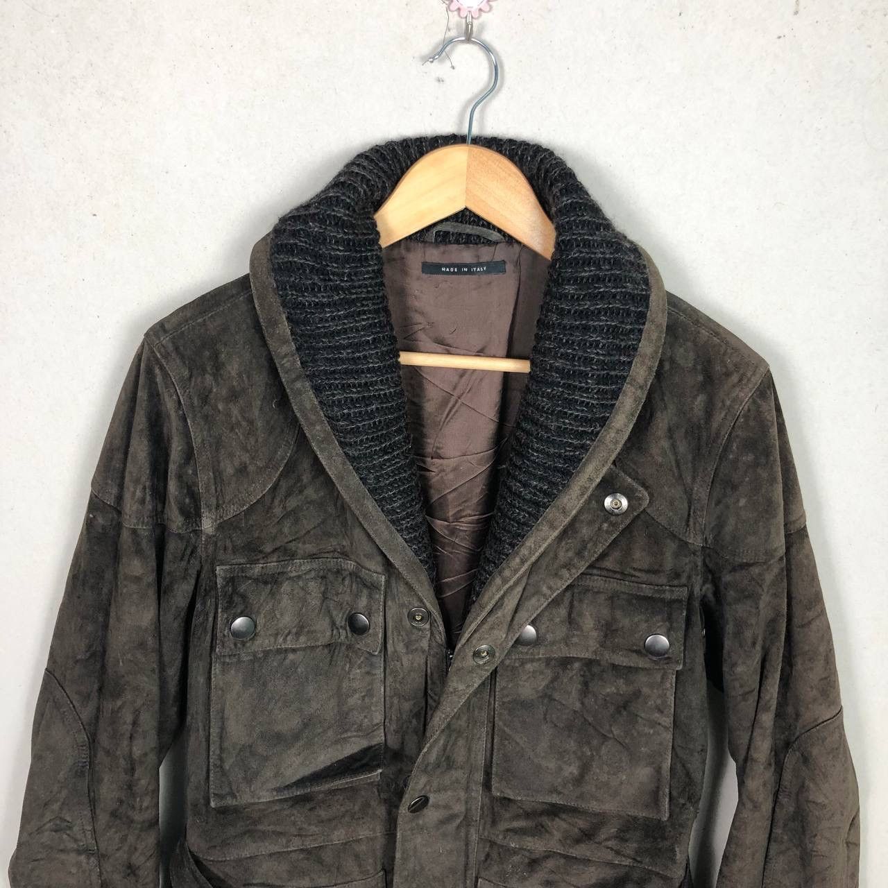 Gucci FW03 Gucci Tom Ford Belted Suede Fields Leather Jacket Size US S / EU 44-46 / 1 - 6 Thumbnail
