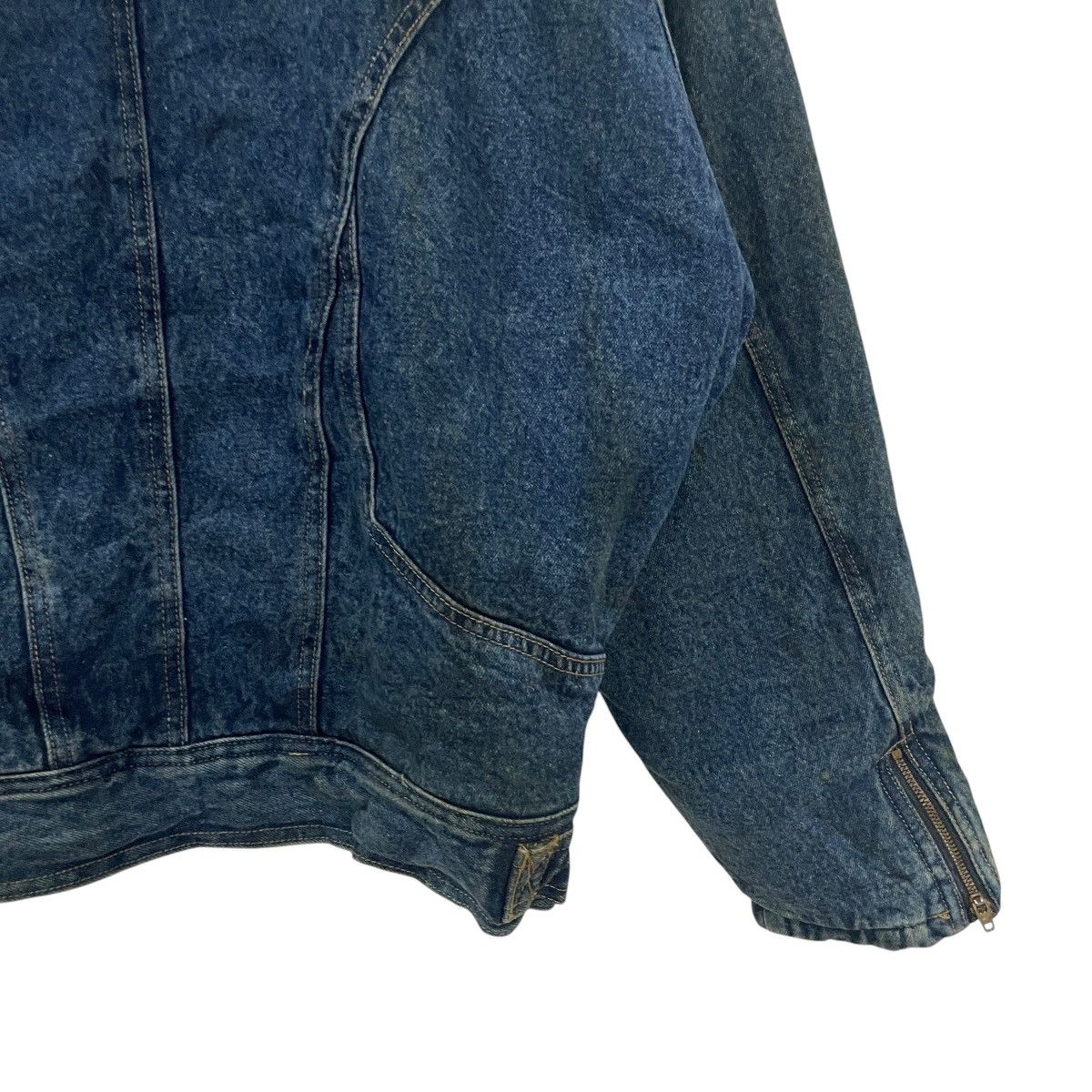 20471120 Vintage 90s Magic Square Bikers Denim Jacket Size US L / EU 52-54 / 3 - 10 Thumbnail