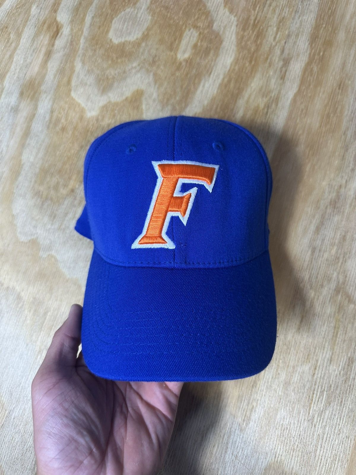 NCAA Florida Gators One-Fit Stretch Cap NCAA– Blue Orange F Logo Size ONE SIZE - 1 Thumbnail