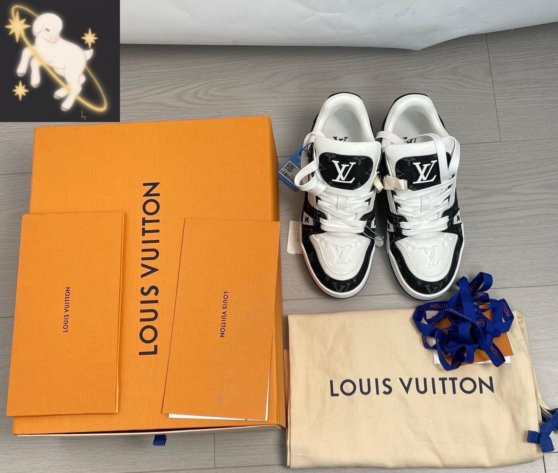 Louis Vuitton Louis Vuitton Black Lowtop Sneakers 37 Women Size US 6.5 / IT 36.5 - 1 Thumbnail