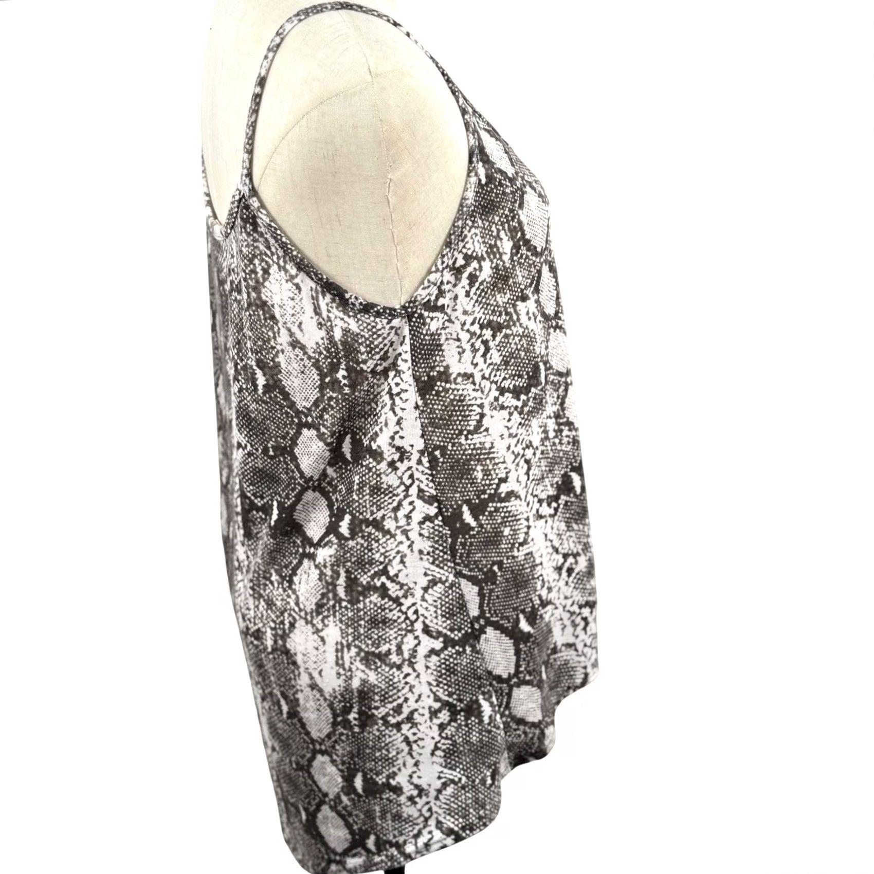 Vintage Fifth Ray Tank Top Small Snakeskin Camisole Trendy Crisscross Festival Tie Front Size S / US 4 / IT 40 - 4 Thumbnail
