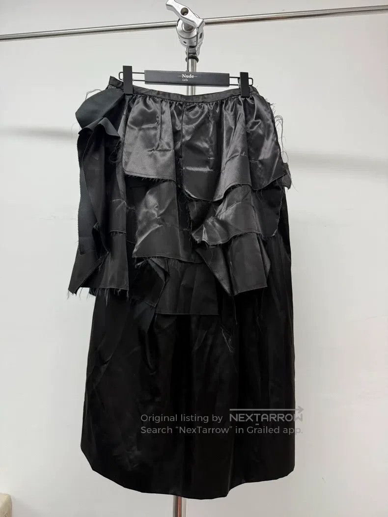 Comme des Garcons Comme Des Garcons size S Silky pleated distressed skirt Size 23" - 1 Thumbnail