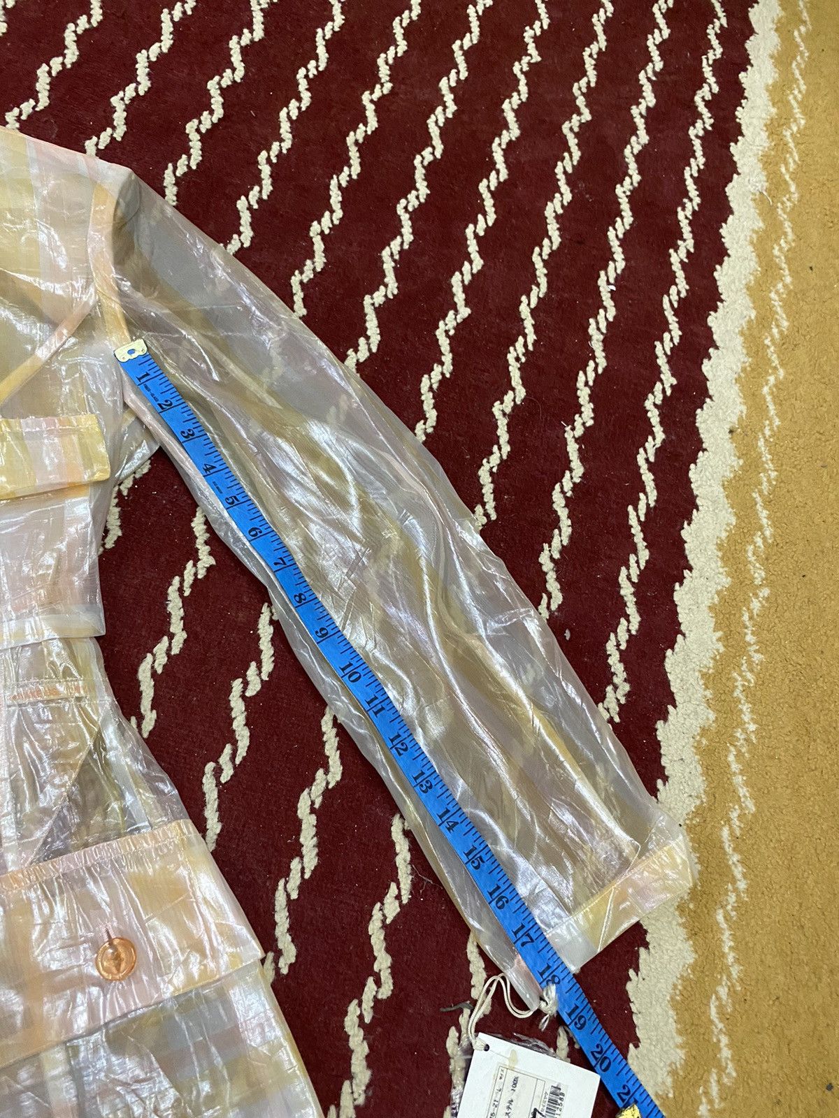Vintage VINTAGE SS96 ISSEY MIYAKE PLASTIC TRANSPARENT PLAID SHEER Size L / US 10 / IT 46 - 17 Thumbnail