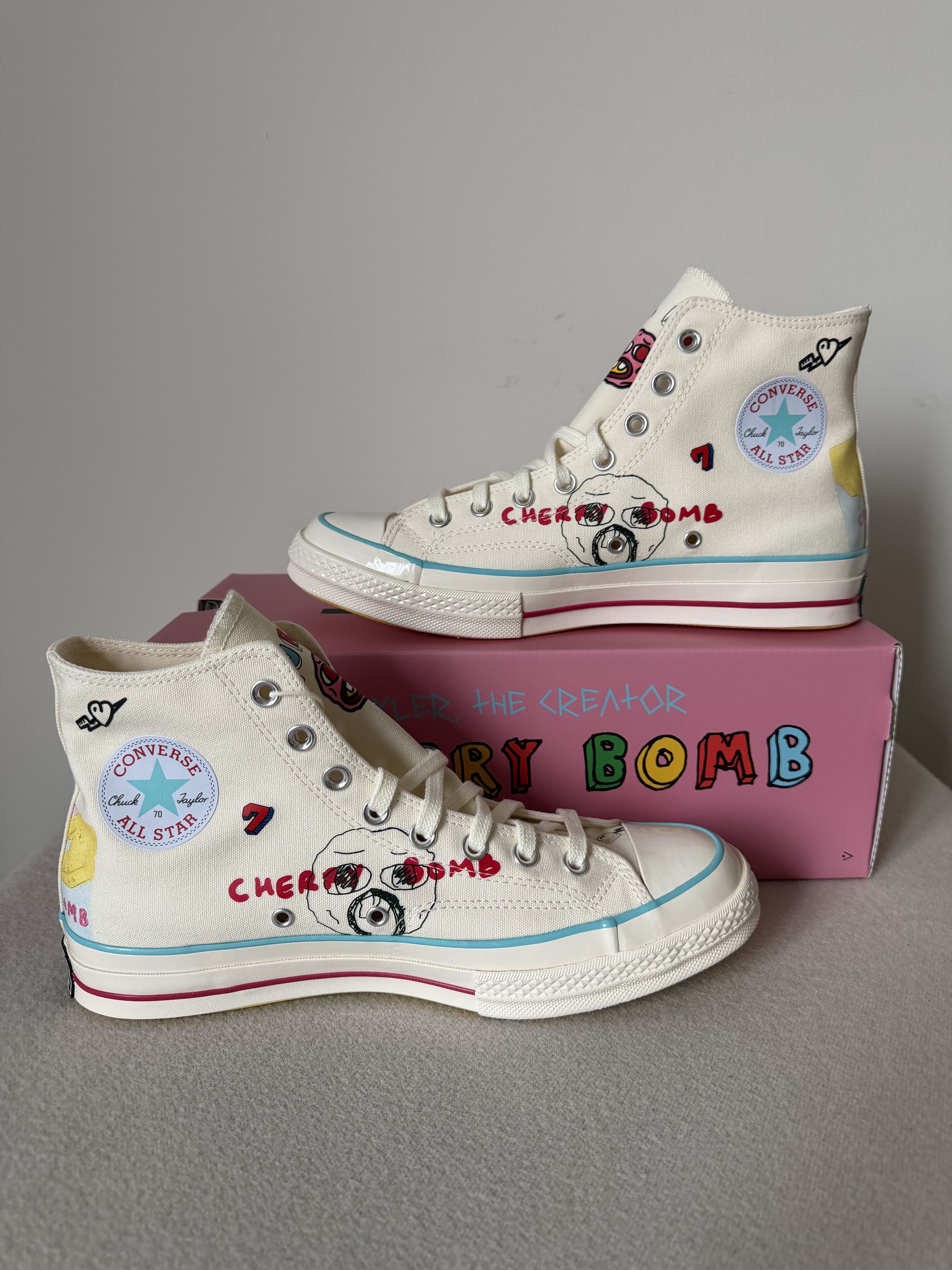 Converse × Golf le Fleur Converse Golf Wang Cherry Bomb Chuck 70 Size US 10 / EU 43 - 3 Thumbnail