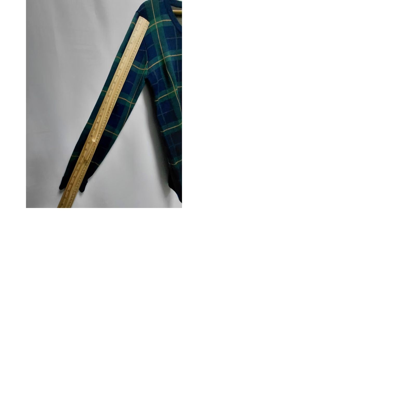Vintage THML Plaid Knit Sweater Blue Green Long Sleeve Crew Neck Women Size XL Size XL / US 12-14 / IT 48-50 - 9 Thumbnail