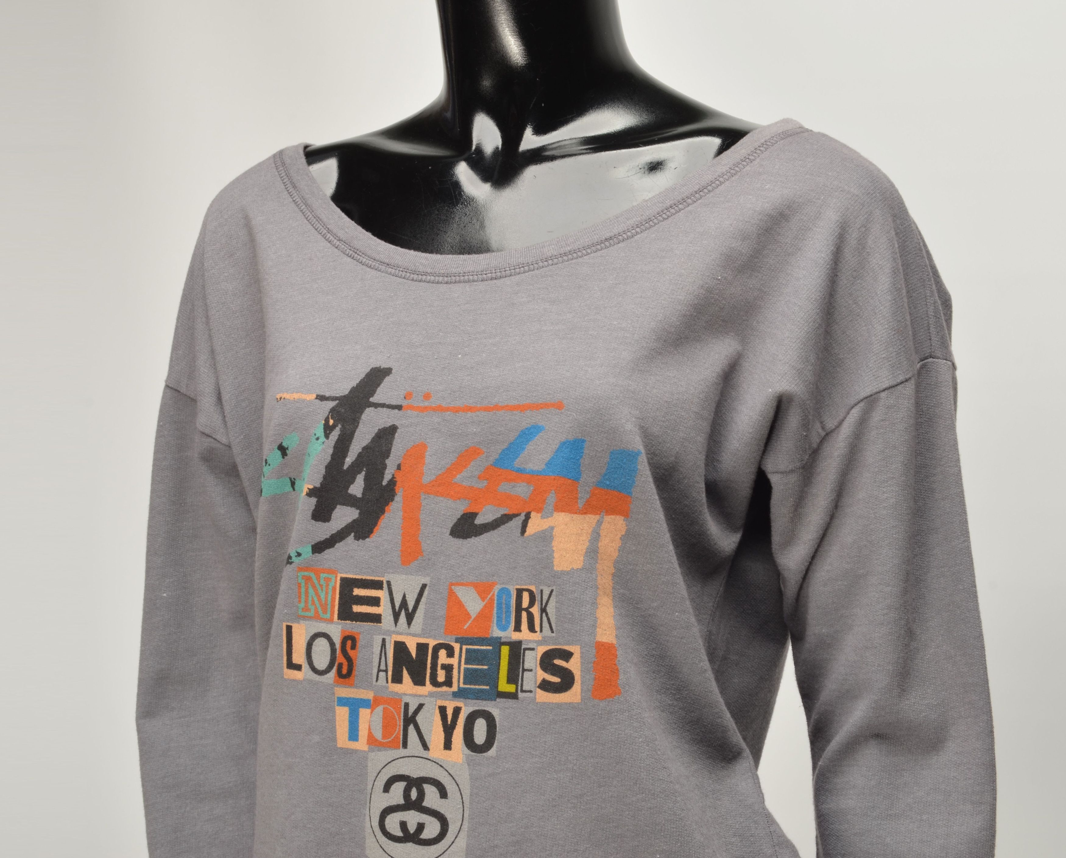 Stussy Vintage Stussy 90's Long Sleeve Logo Sweatshirt Size S / US 4 / IT 40 - 2 Thumbnail