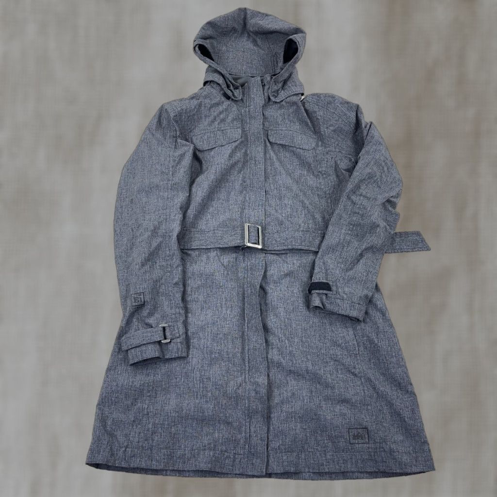 Vintage REI Rain Jacket Women Small Gray Hooded Parka Regular Fit Outdoor Size S / US 4 / IT 40 - 1 Thumbnail