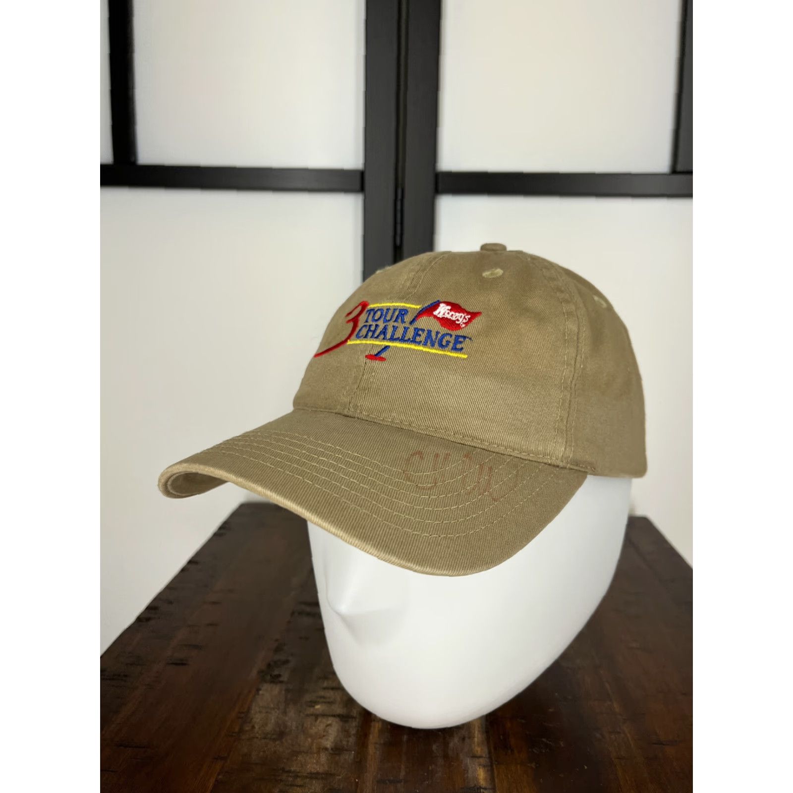 Vintage Wendy's 3-Tour Challenge Golf Tournament Hat Cap Strap Back OS Beige Cotton Size ONE SIZE - 5 Thumbnail