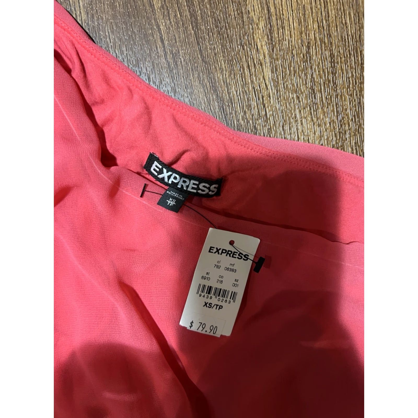 Express VINTAGE Express One Shoulder Coral Pink Dress NWT Womens XS Size XS / US 0-2 / IT 36-38 - 2 Thumbnail